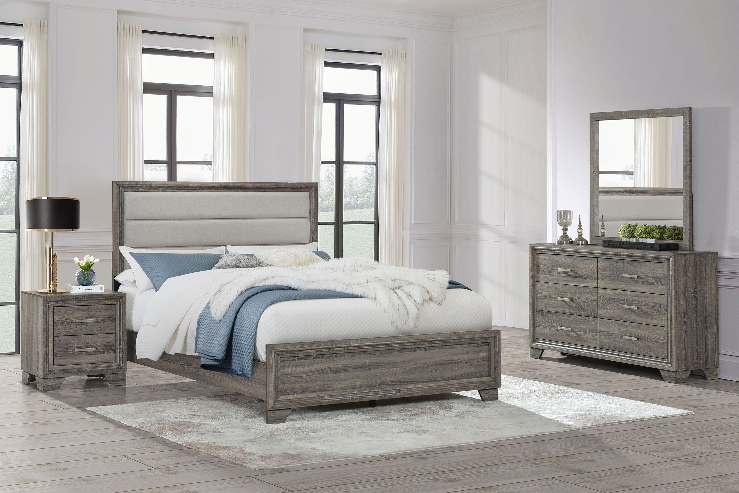Wright Bedroom Set Brown Oak