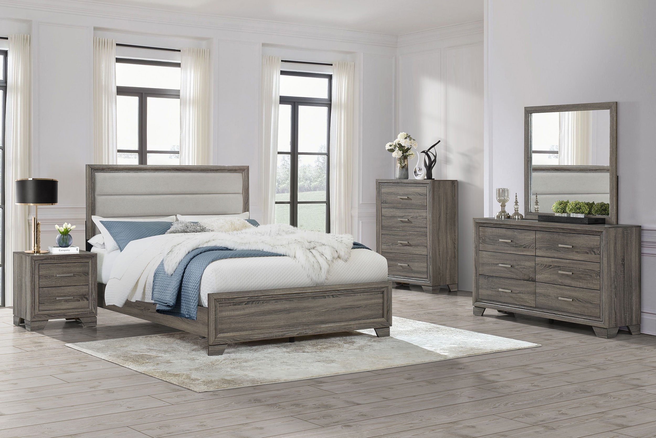 Wright Bedroom Set Brown Oak