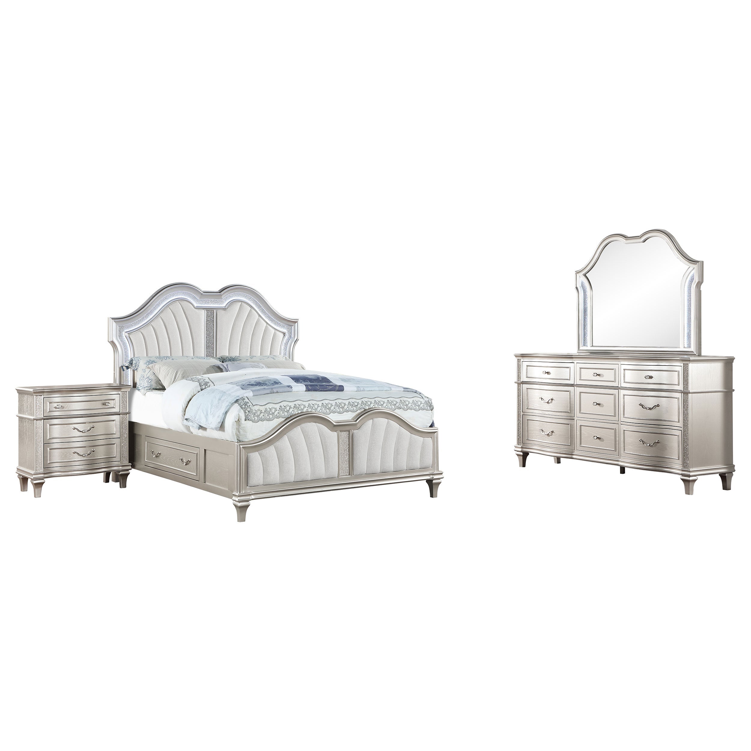 Evangeline Bedroom Set Silver Oak