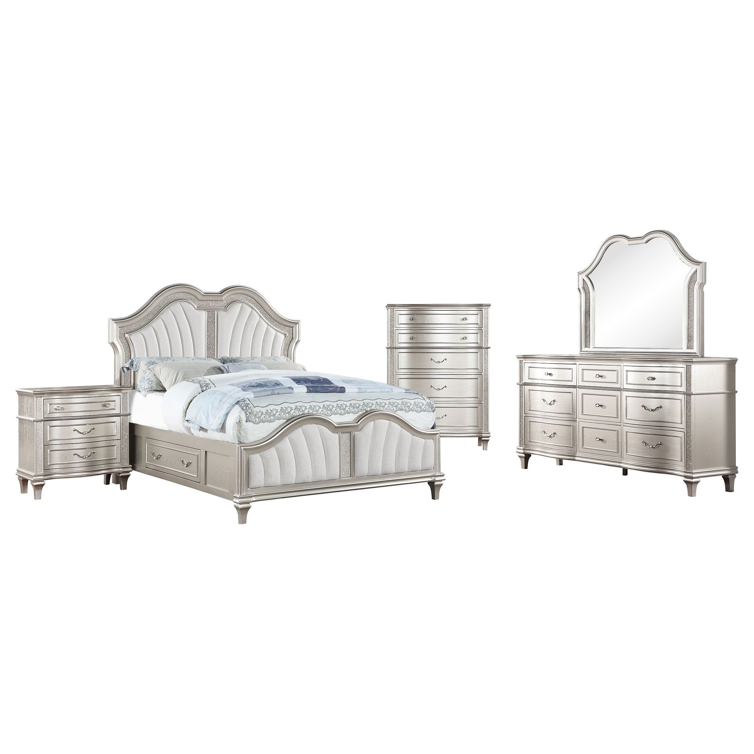 Evangeline Bedroom Set Silver Oak