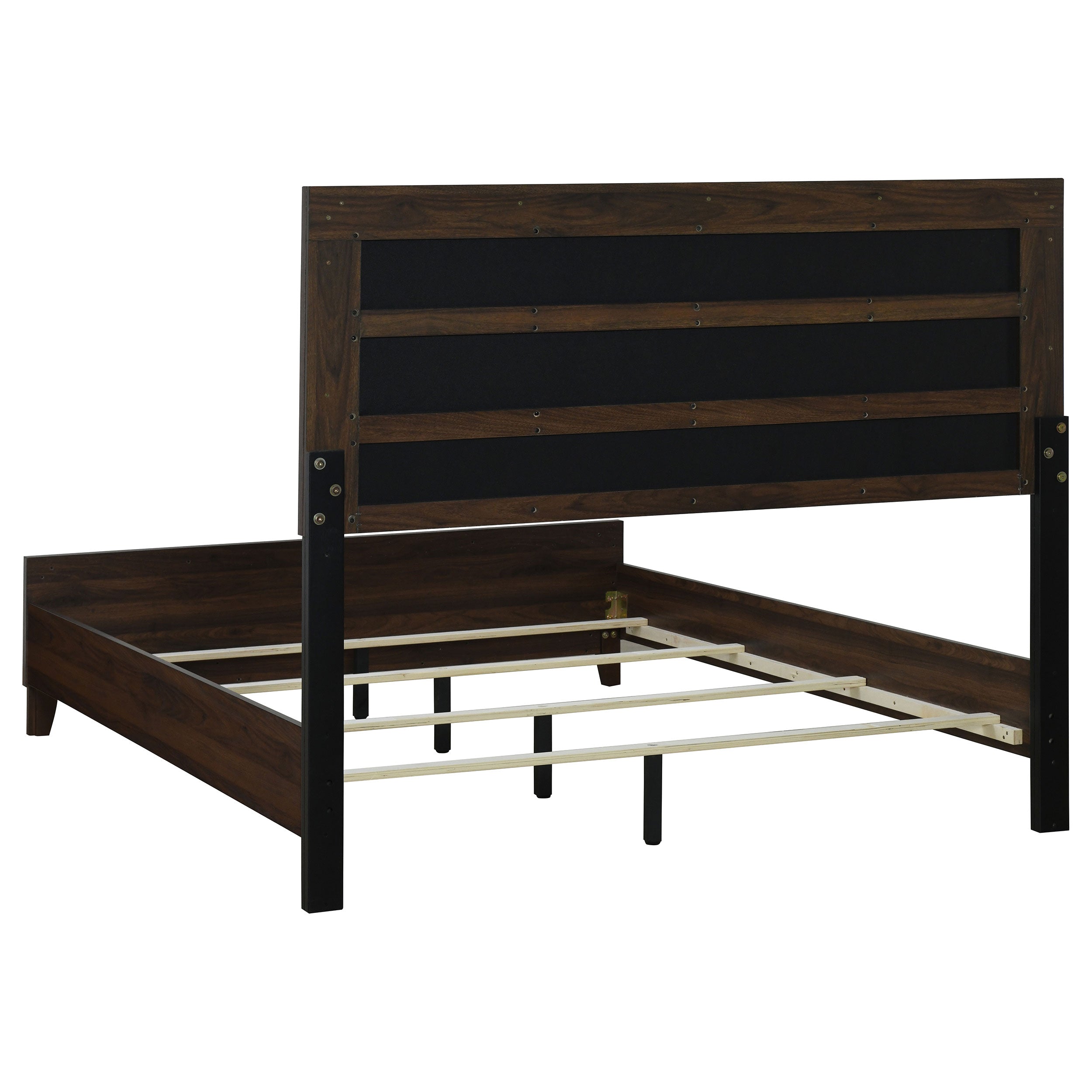 Welsley 50-inch Upholstered Bed Walnut