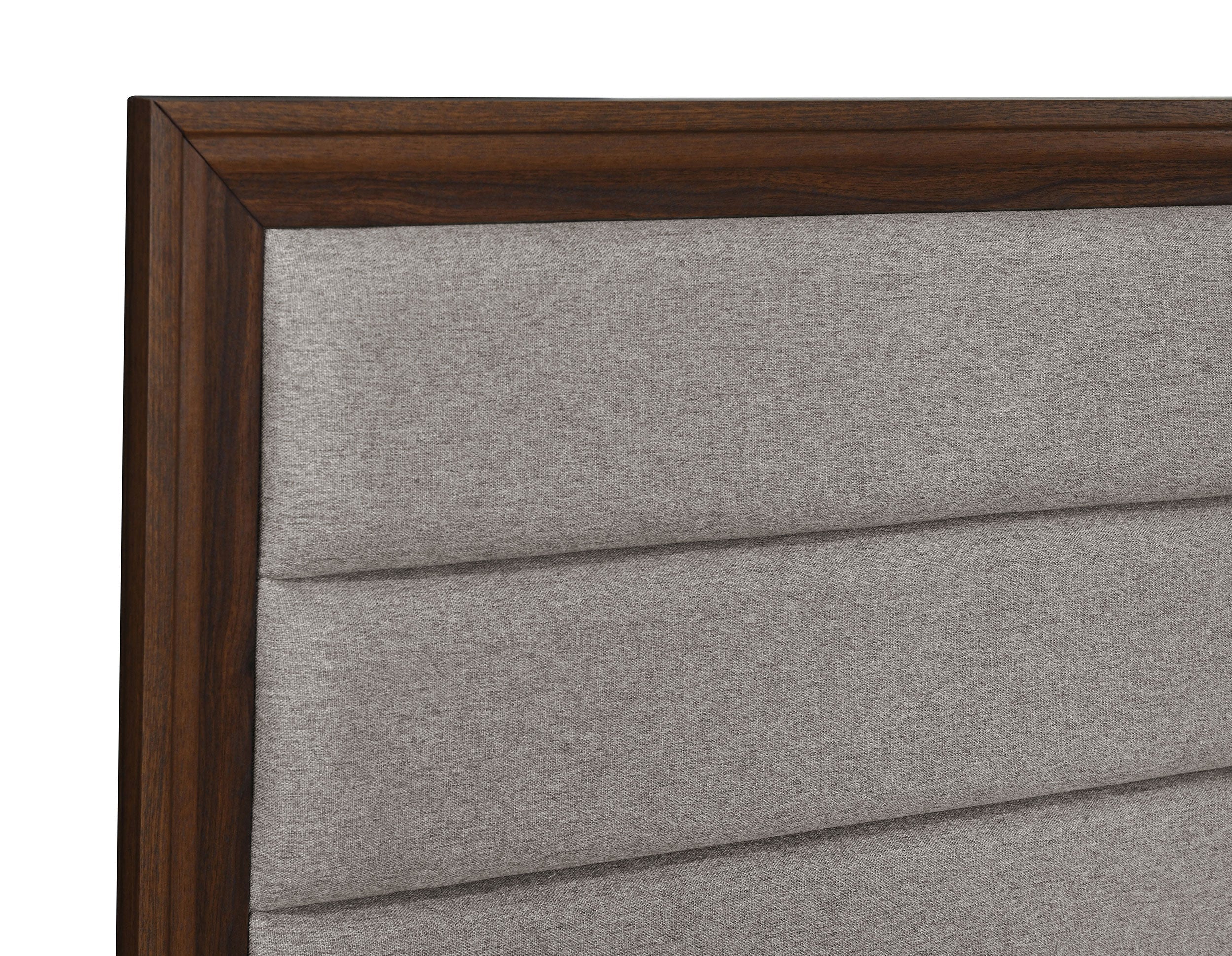 Welsley 50-inch Upholstered Bed Walnut