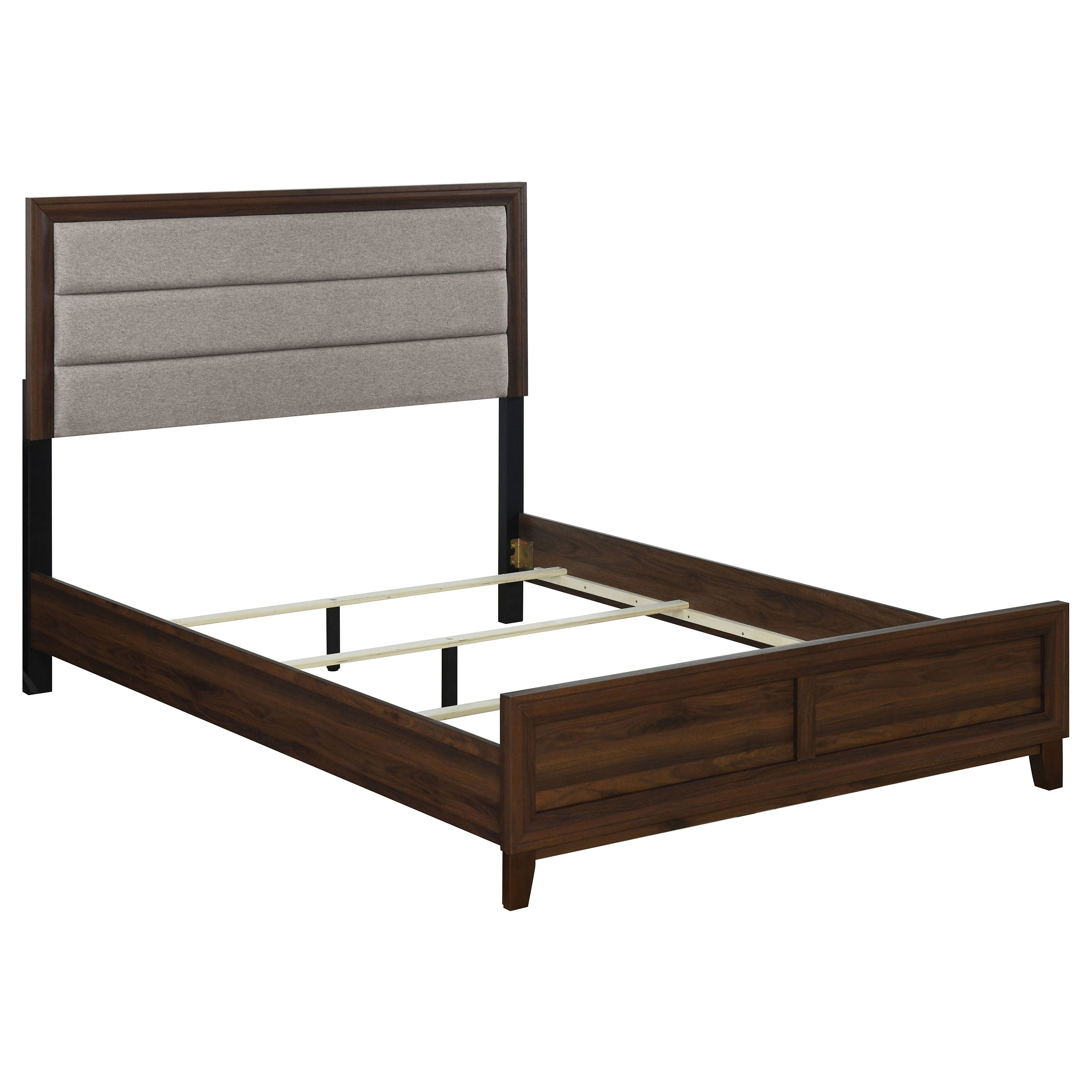 Welsley 50-inch Upholstered Bed Walnut