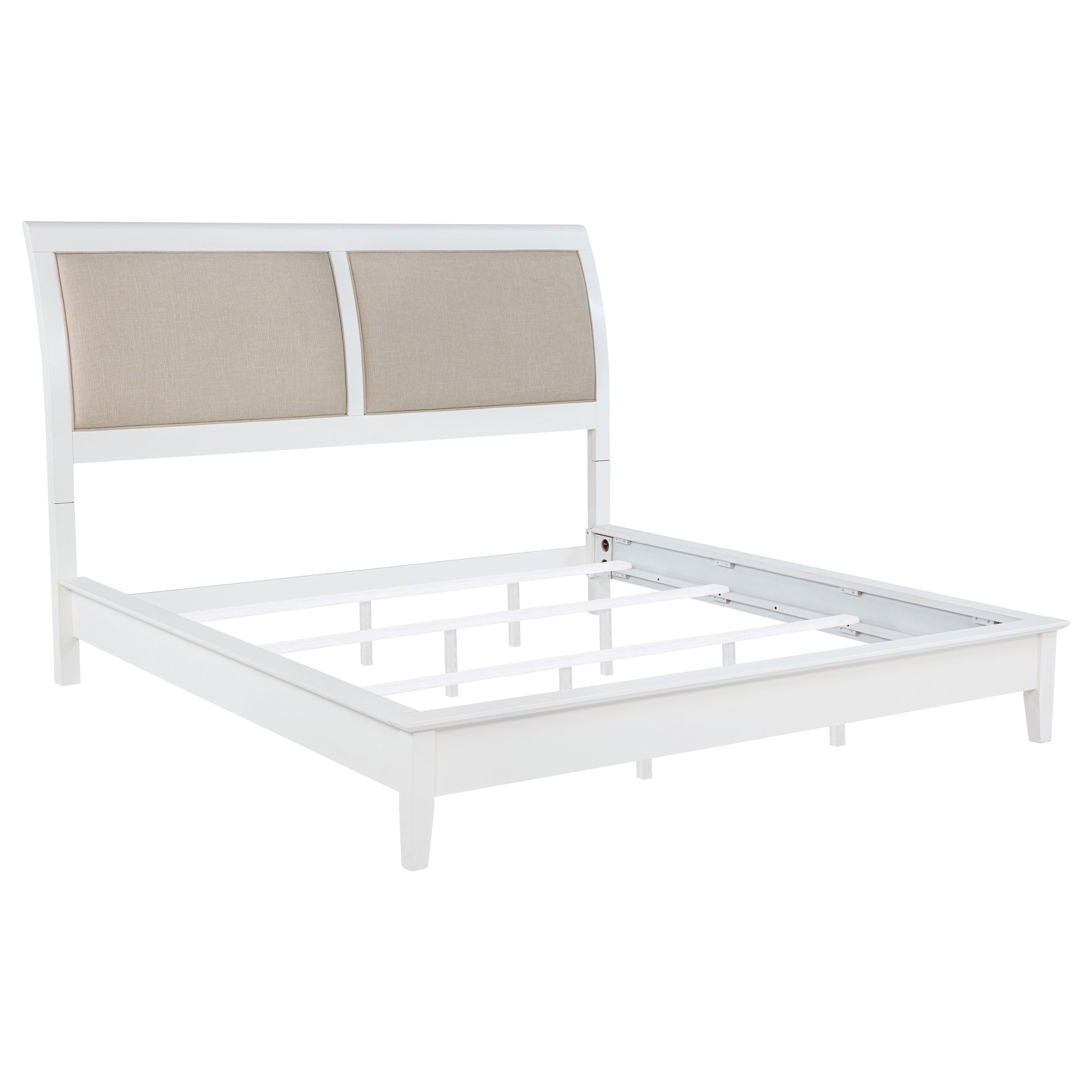 Bexhill 56-inch Upholstered California King Panel Bed White