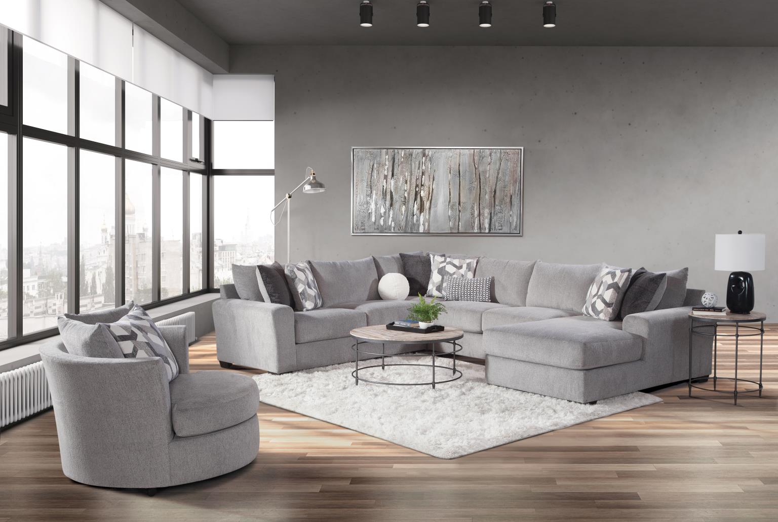 Apollo Gray Sectional Sofa