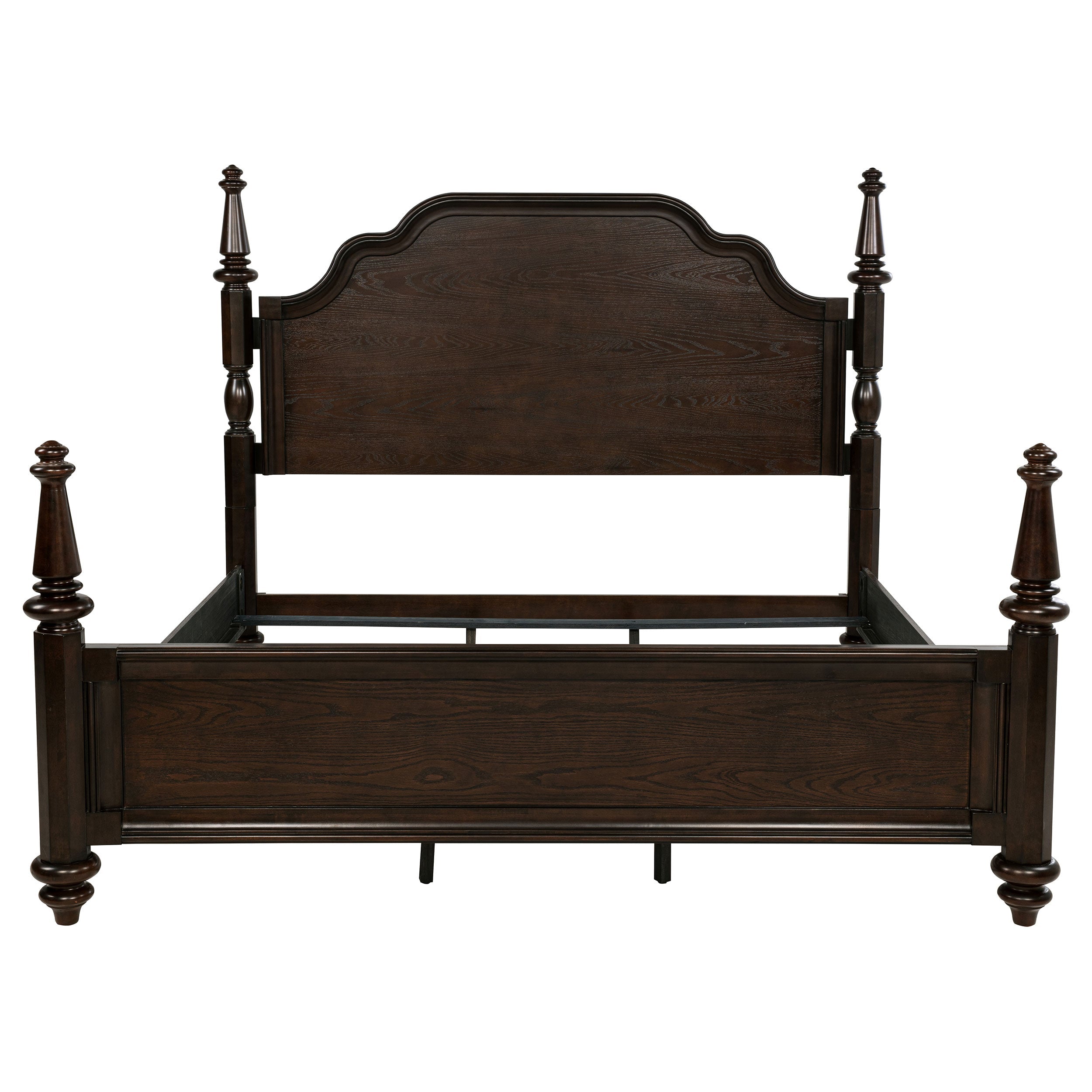 Andover 63-inch Four Poster Bed Dark Oak