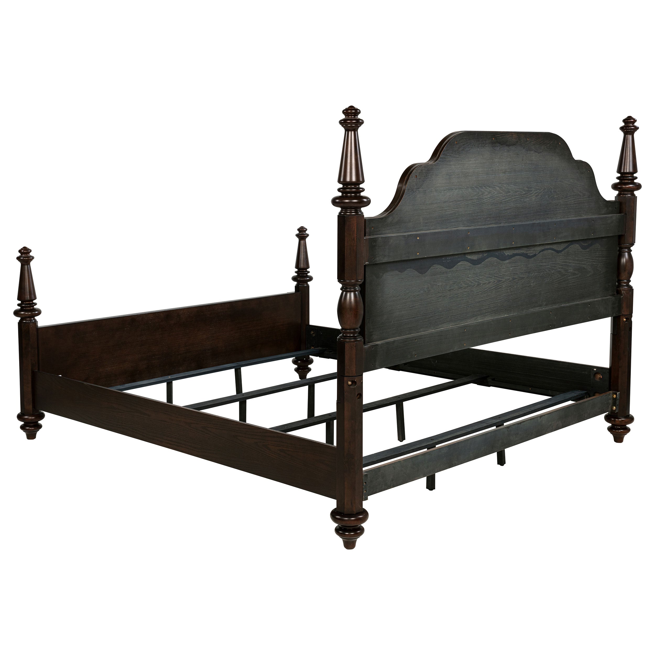 Andover 63-inch Four Poster Bed Dark Oak