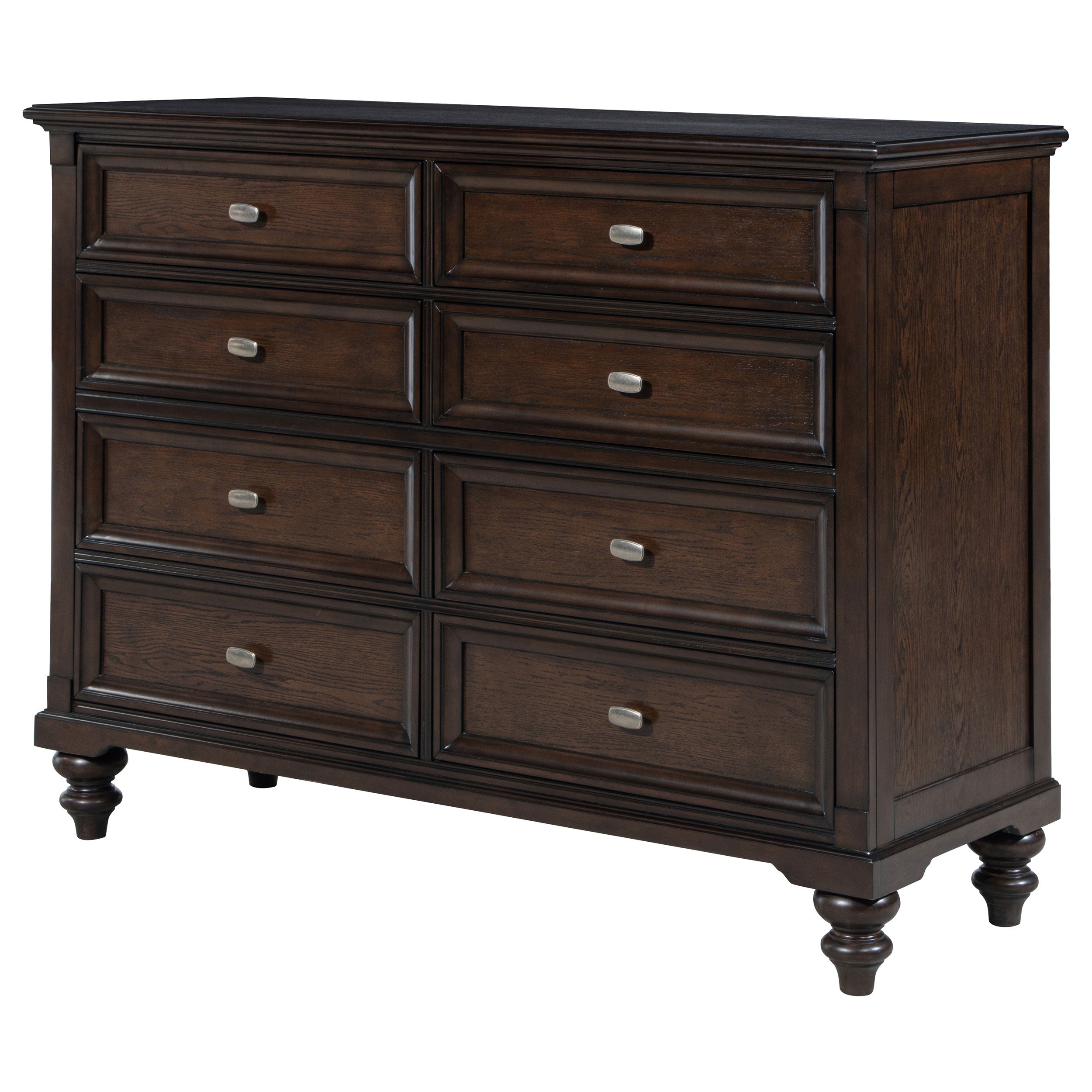 Andover 8-drawer Dresser and Mirror Dark Oak