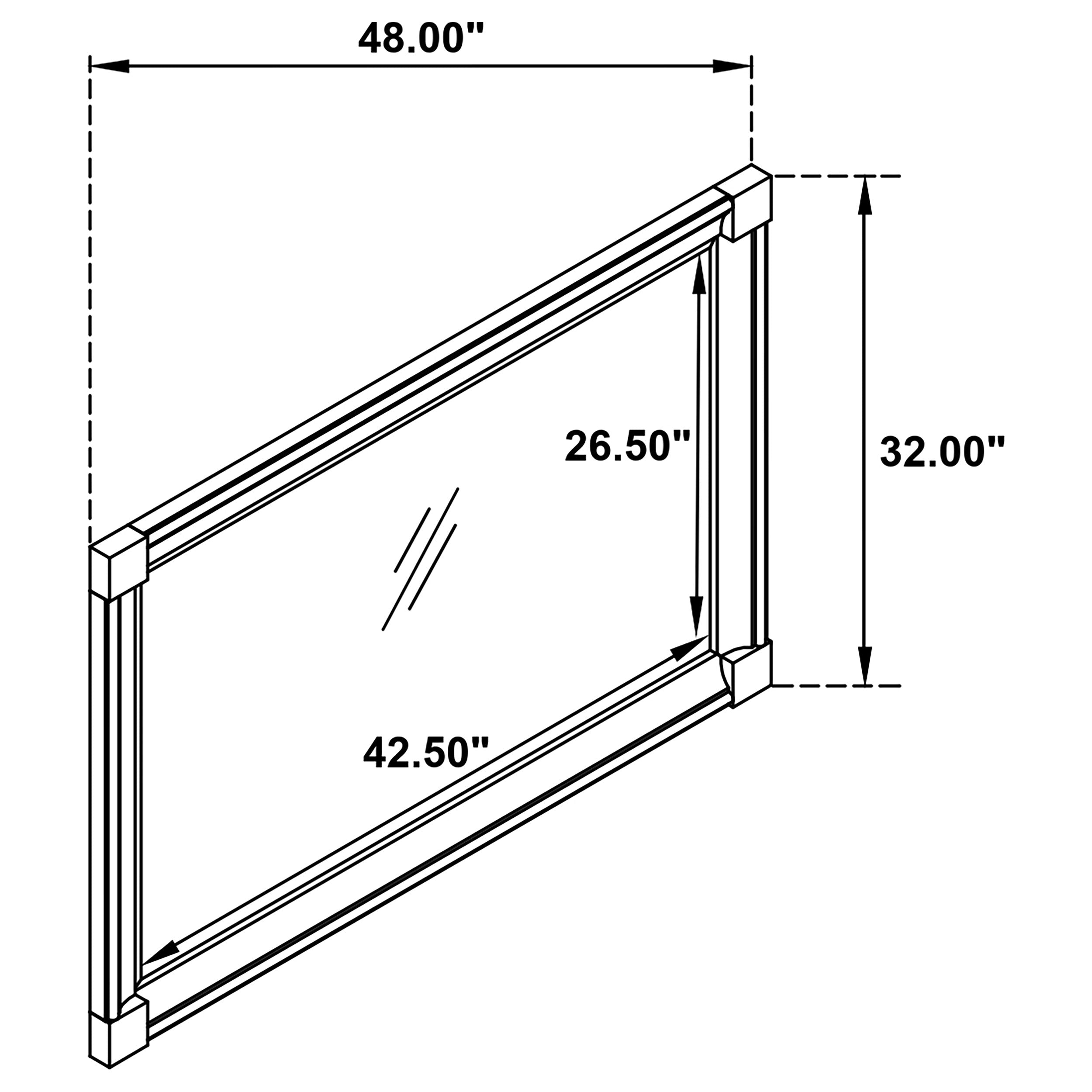 Antonella Upholstered Dresser Mirror Camel