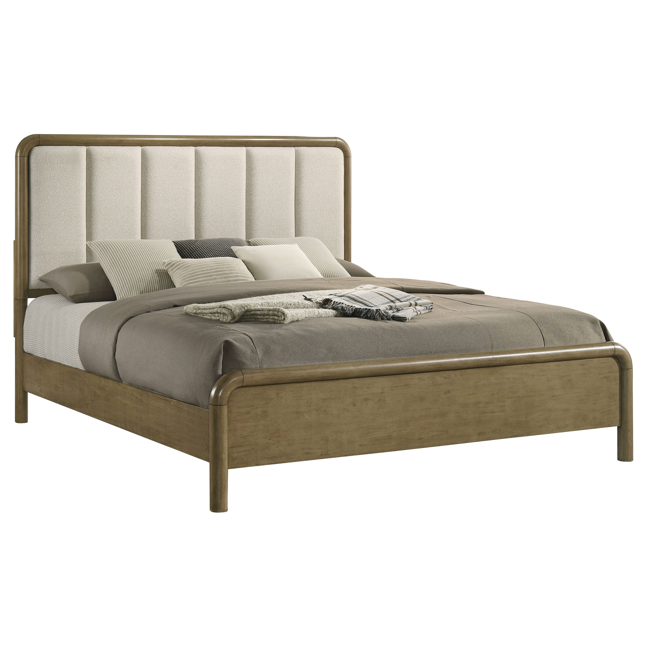 Amsbury 59-inch Upholstered  Bed Nutmeg