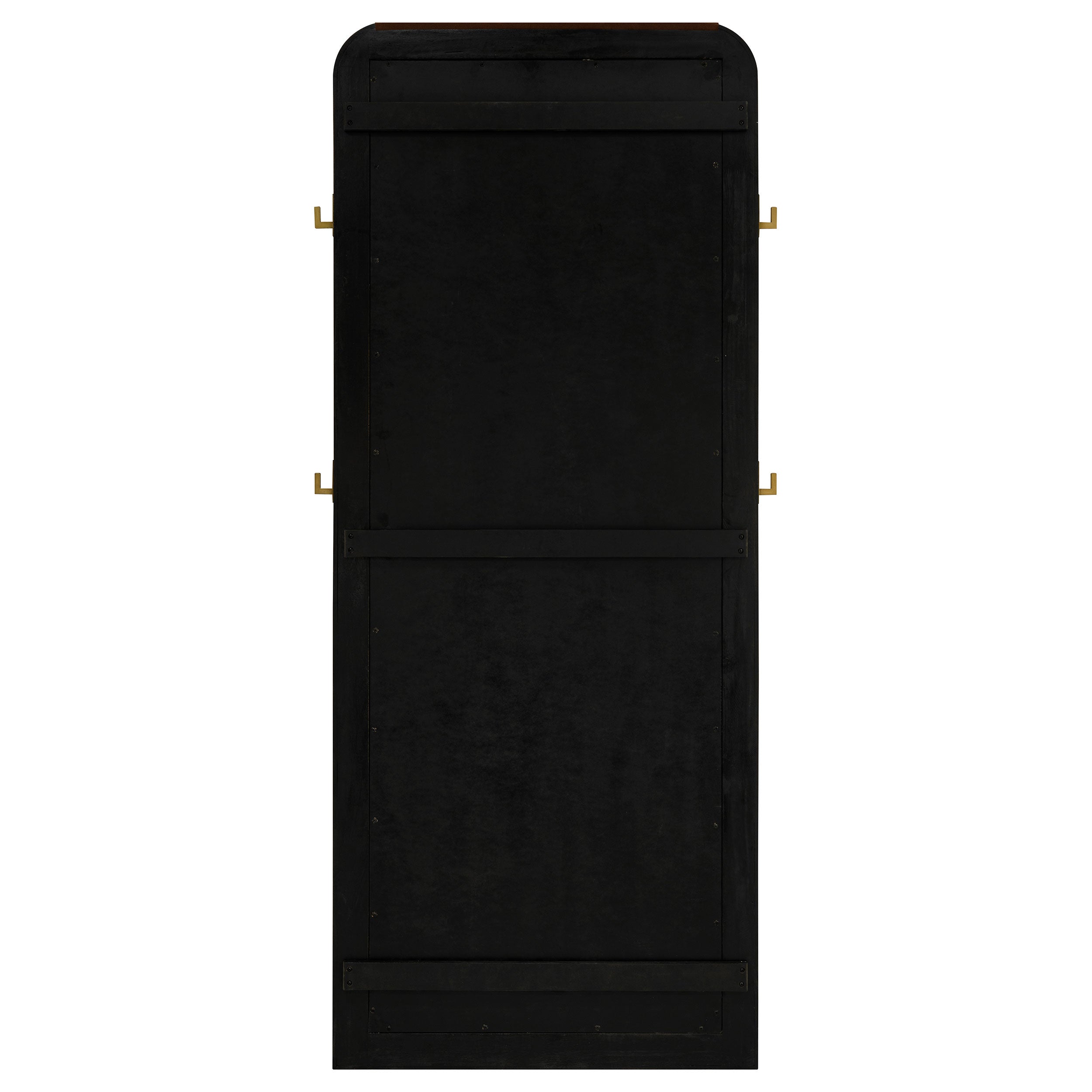 Arini Cane Weave  Length Standing Floor Mirror Black