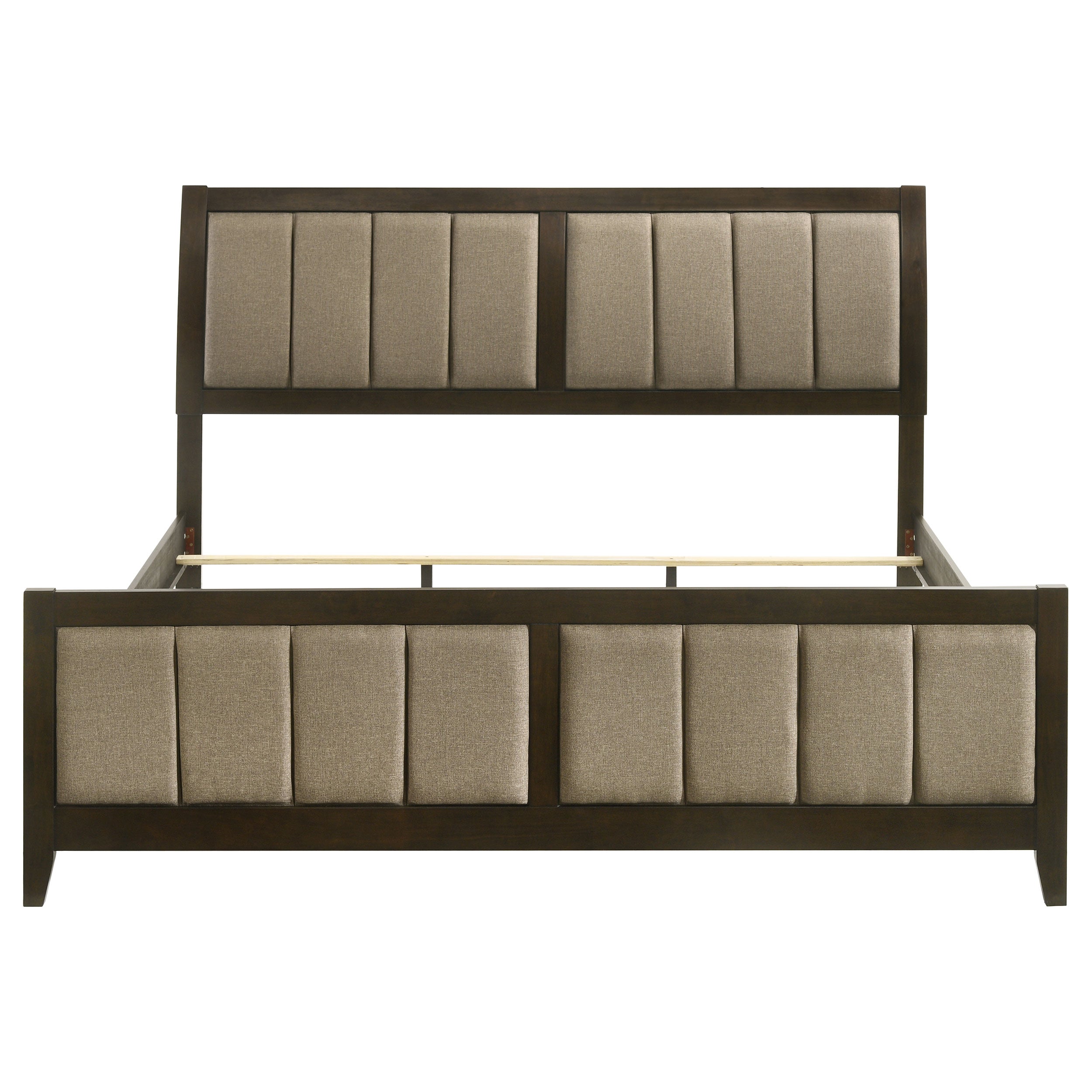 Wilkes 51-inch Upholstered Bed Dark Cocoa