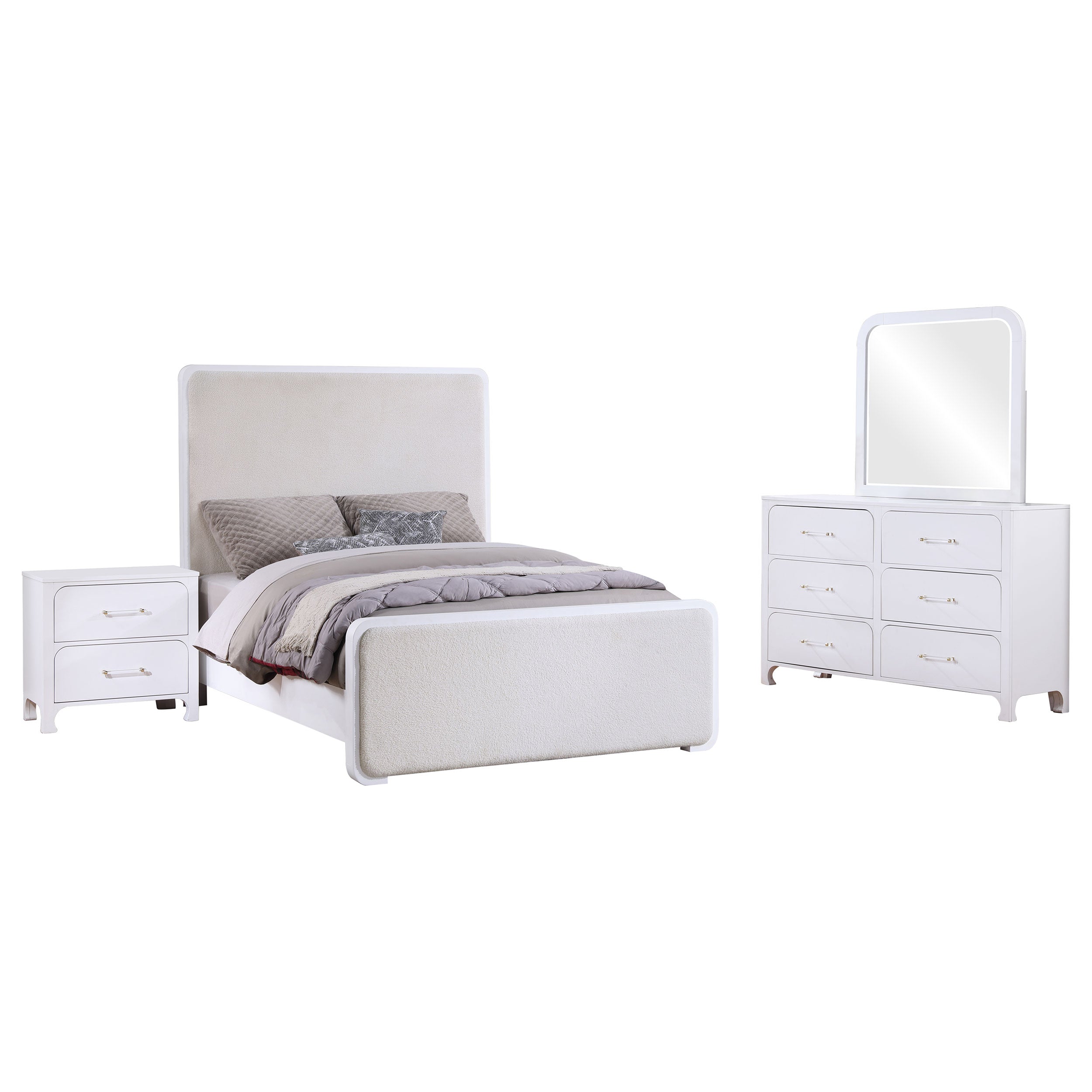 Anastasia  Bedroom Set Pearl White