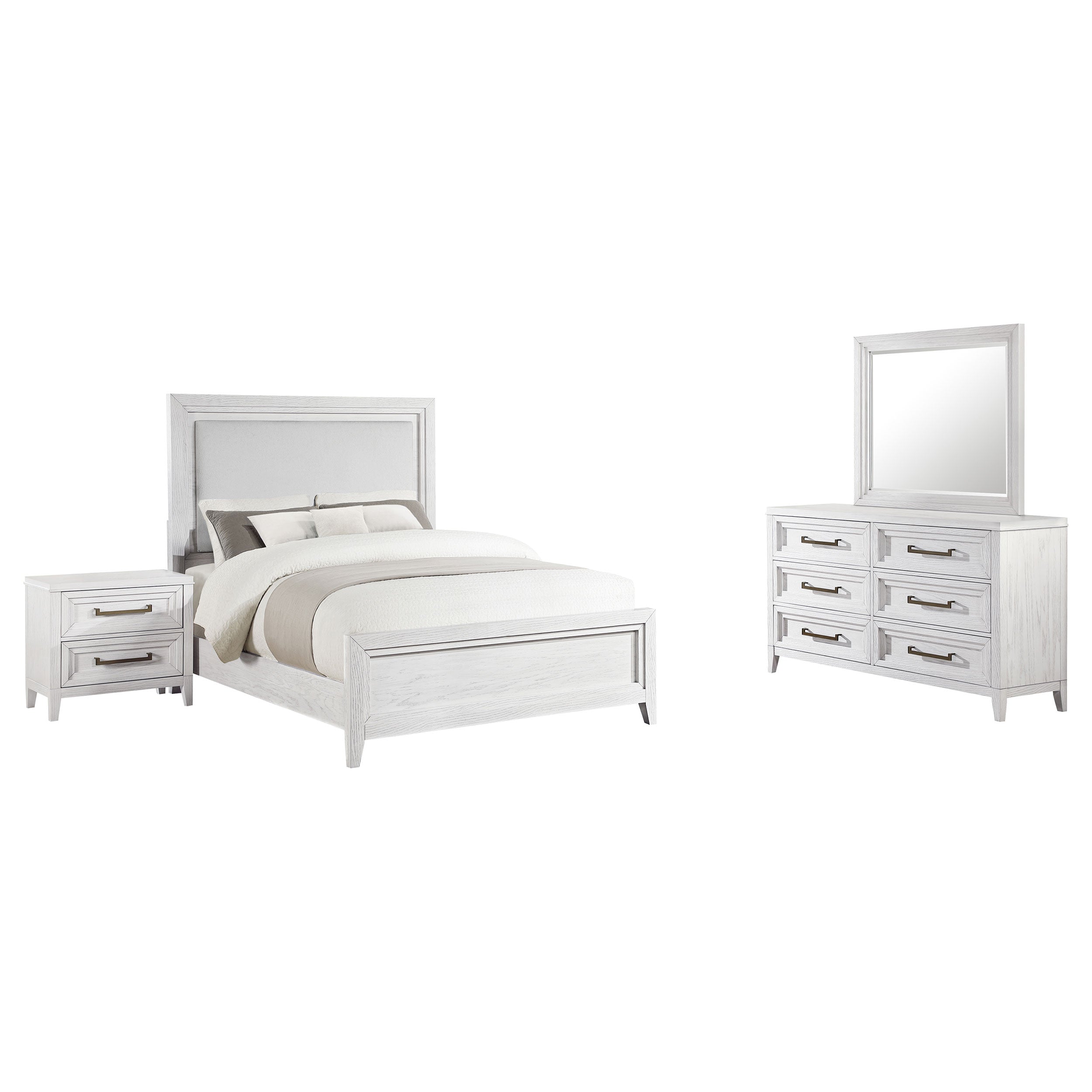 Marielle Bedroom Set Distressed White
