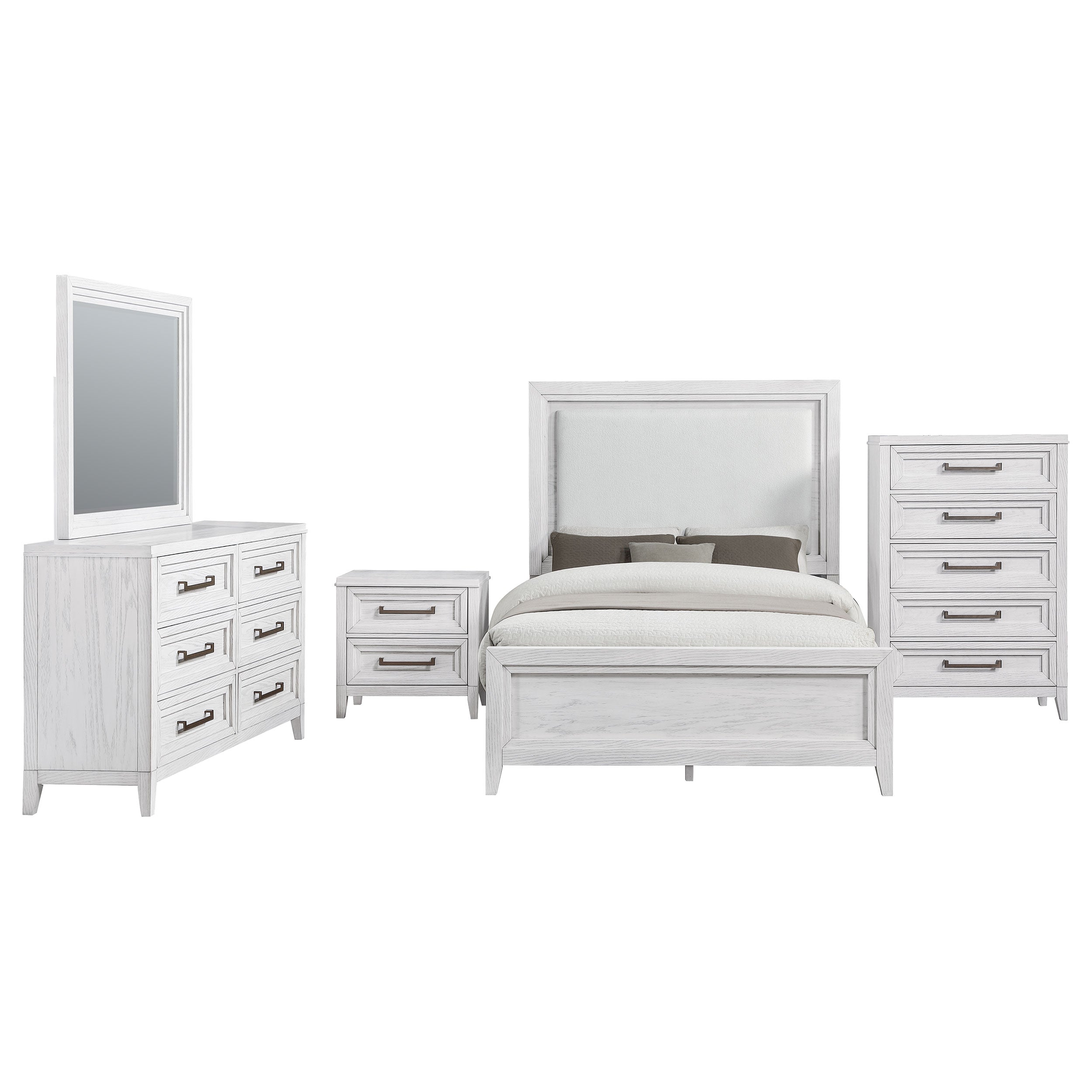 Marielle Bedroom Set Distressed White
