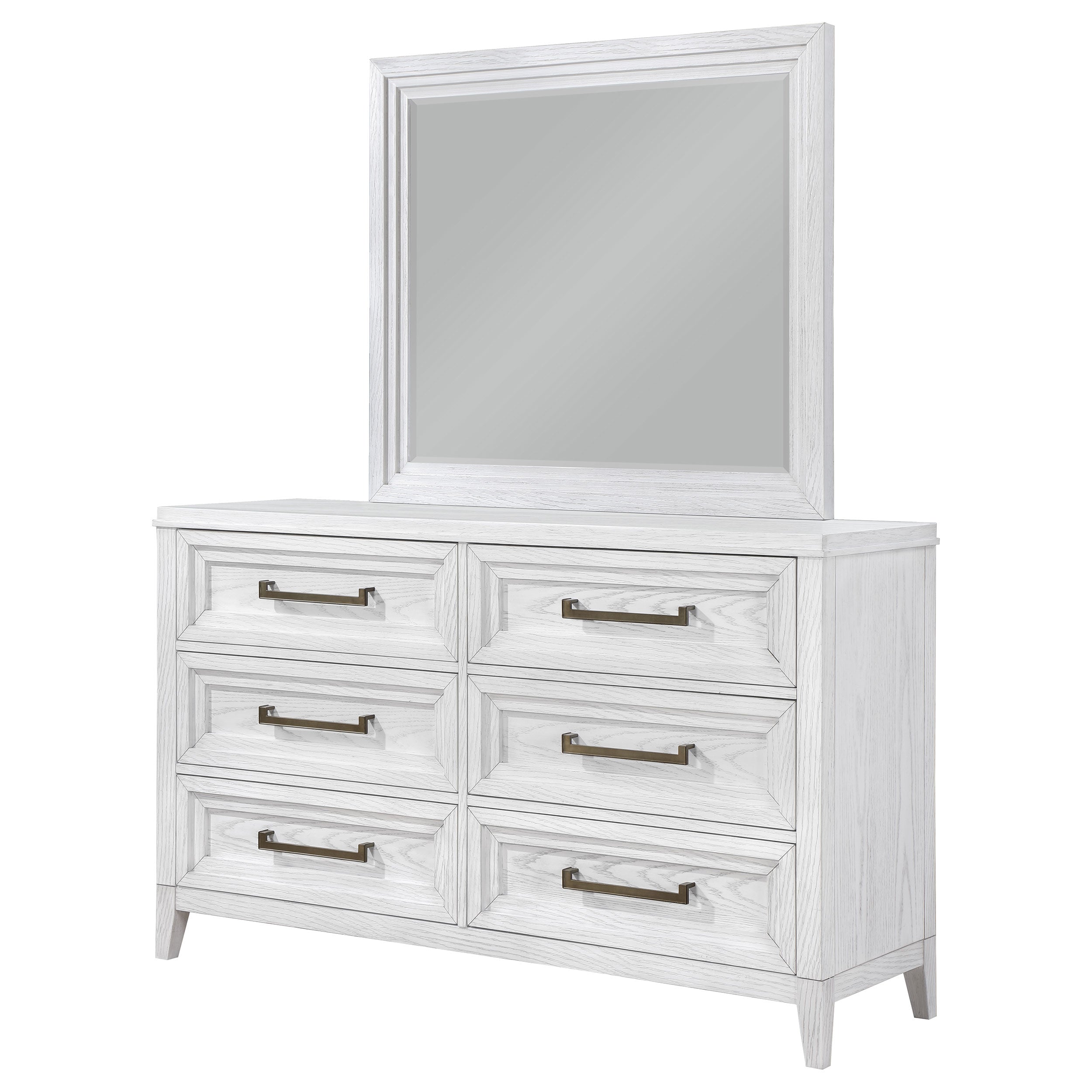 Marielle 6-drawer Bedroom Dresser Distressed White