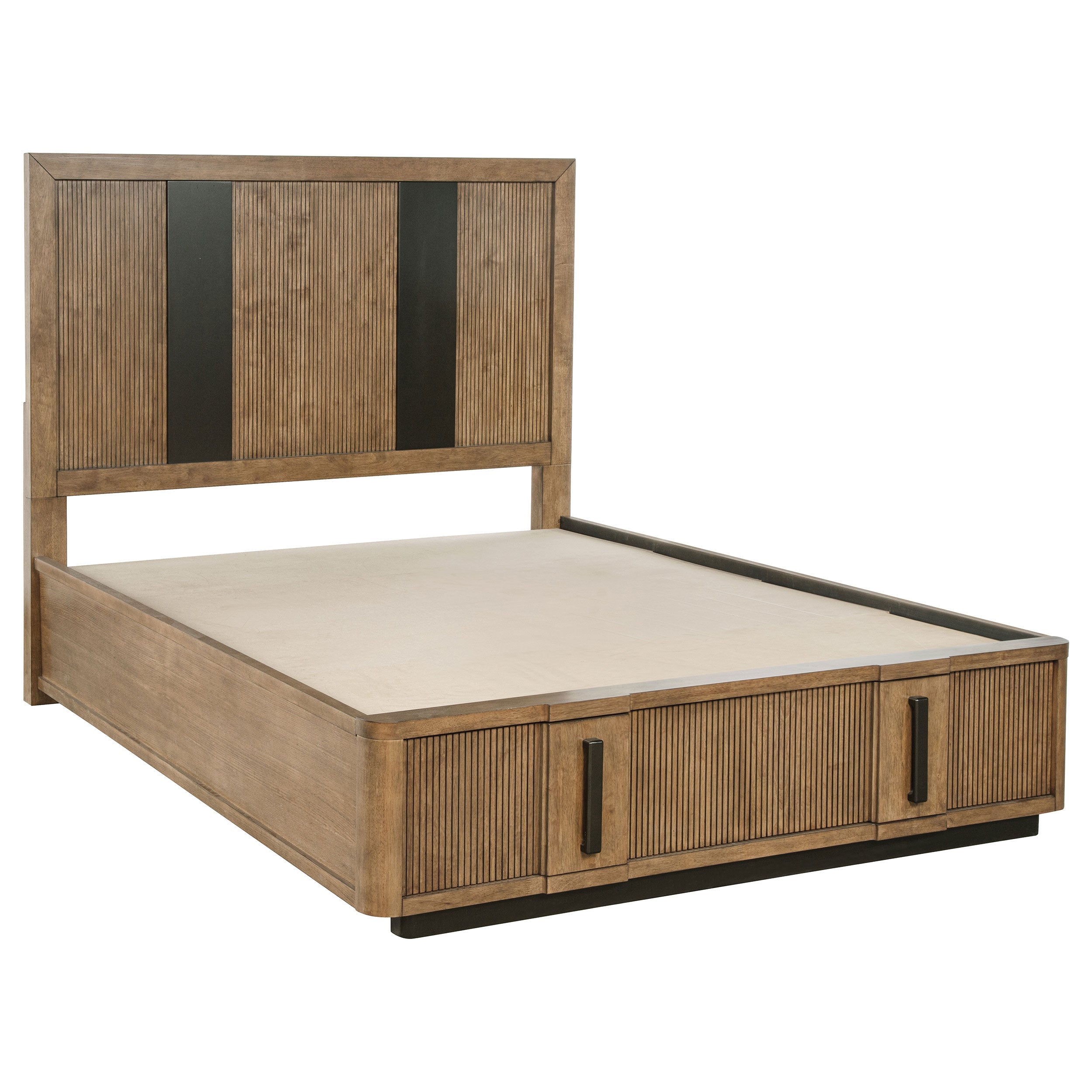 Terrace 2-drawer Storage Bed Ash Brown