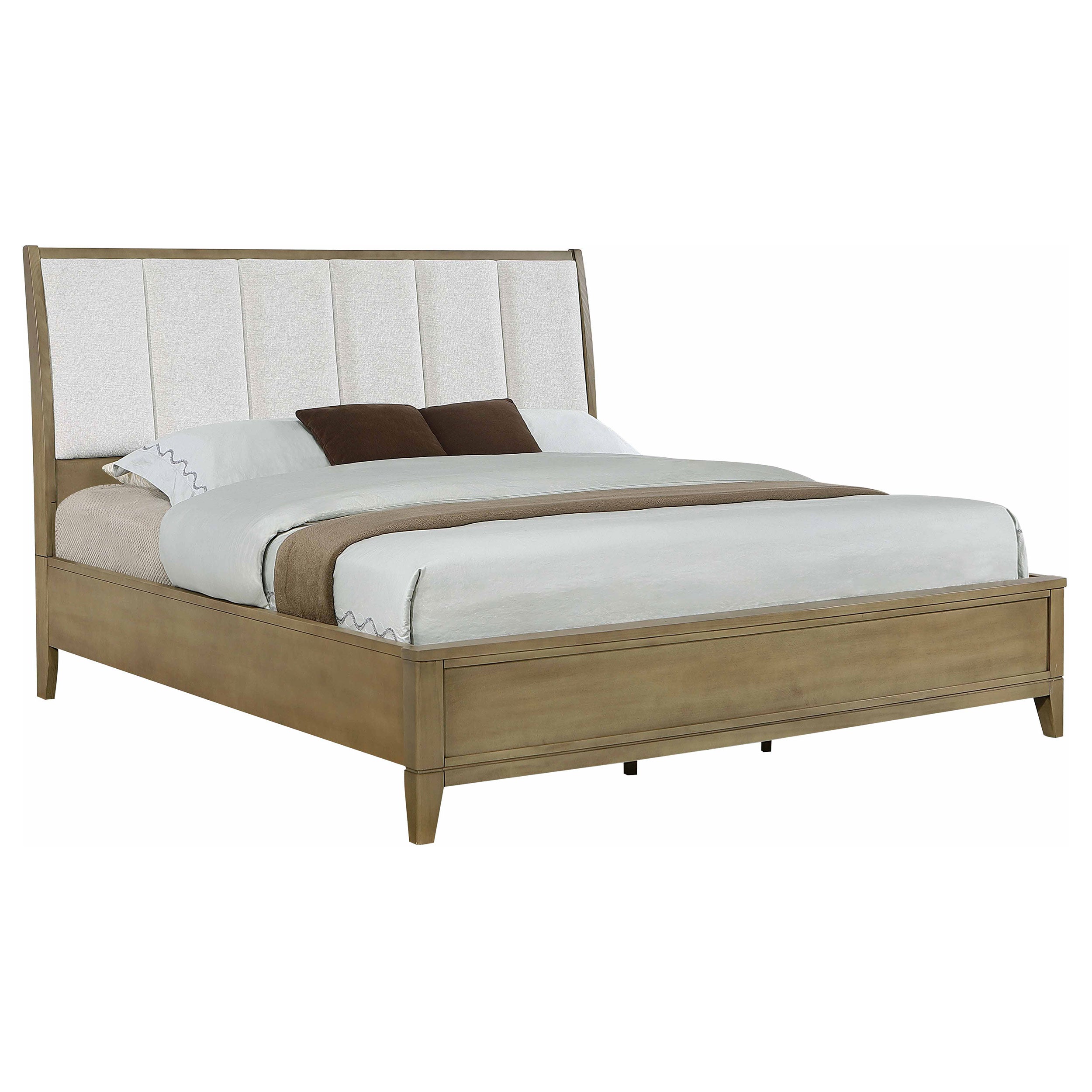 Granada Upholstered Panel Bed Natural Pine