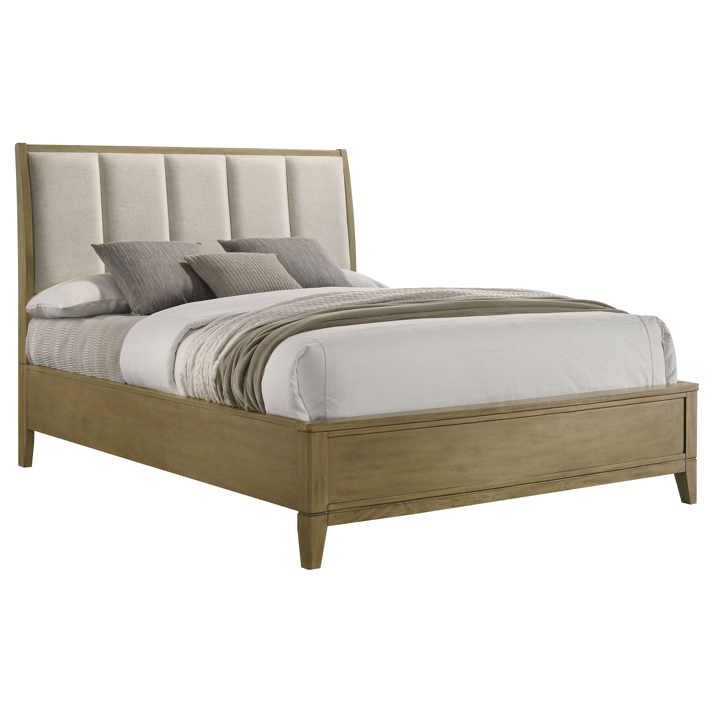 Granada Upholstered Panel Bed Natural Pine