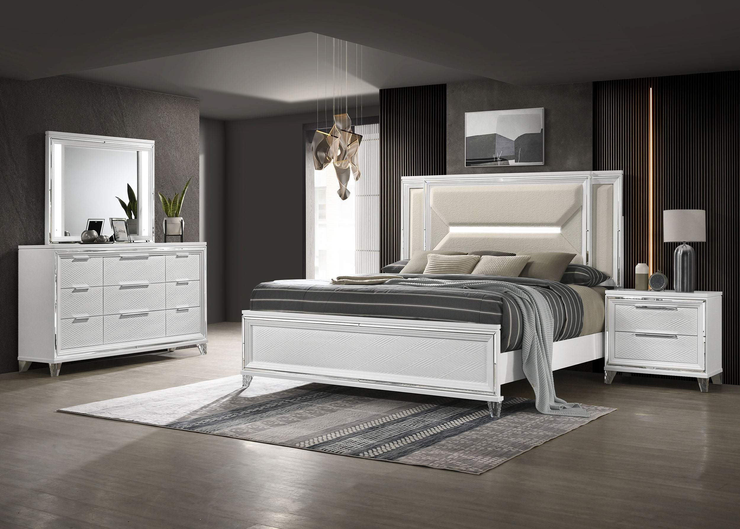 Marmore Bedroom Set White