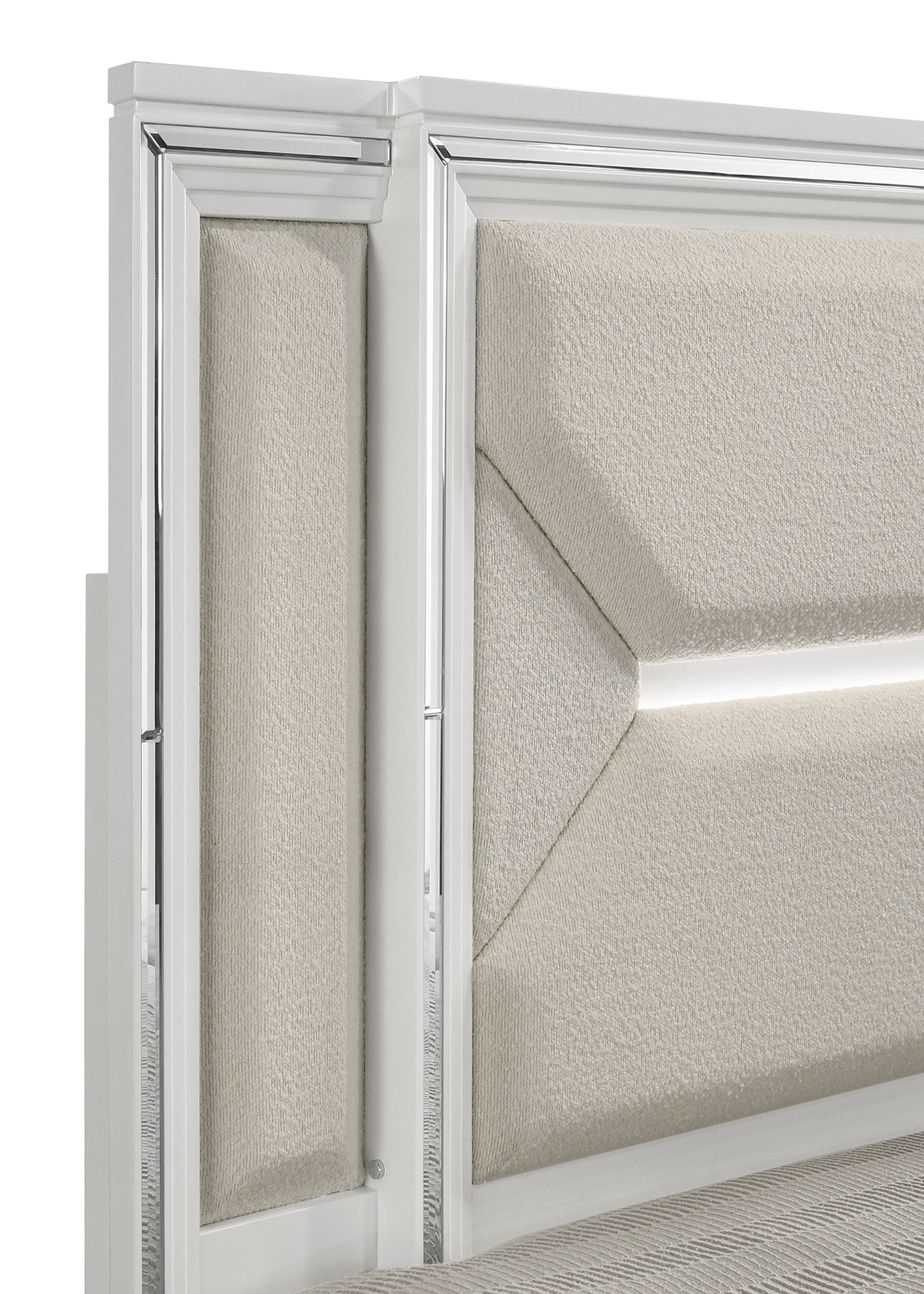 Marmore 64-inch  Bed LED Headboard White