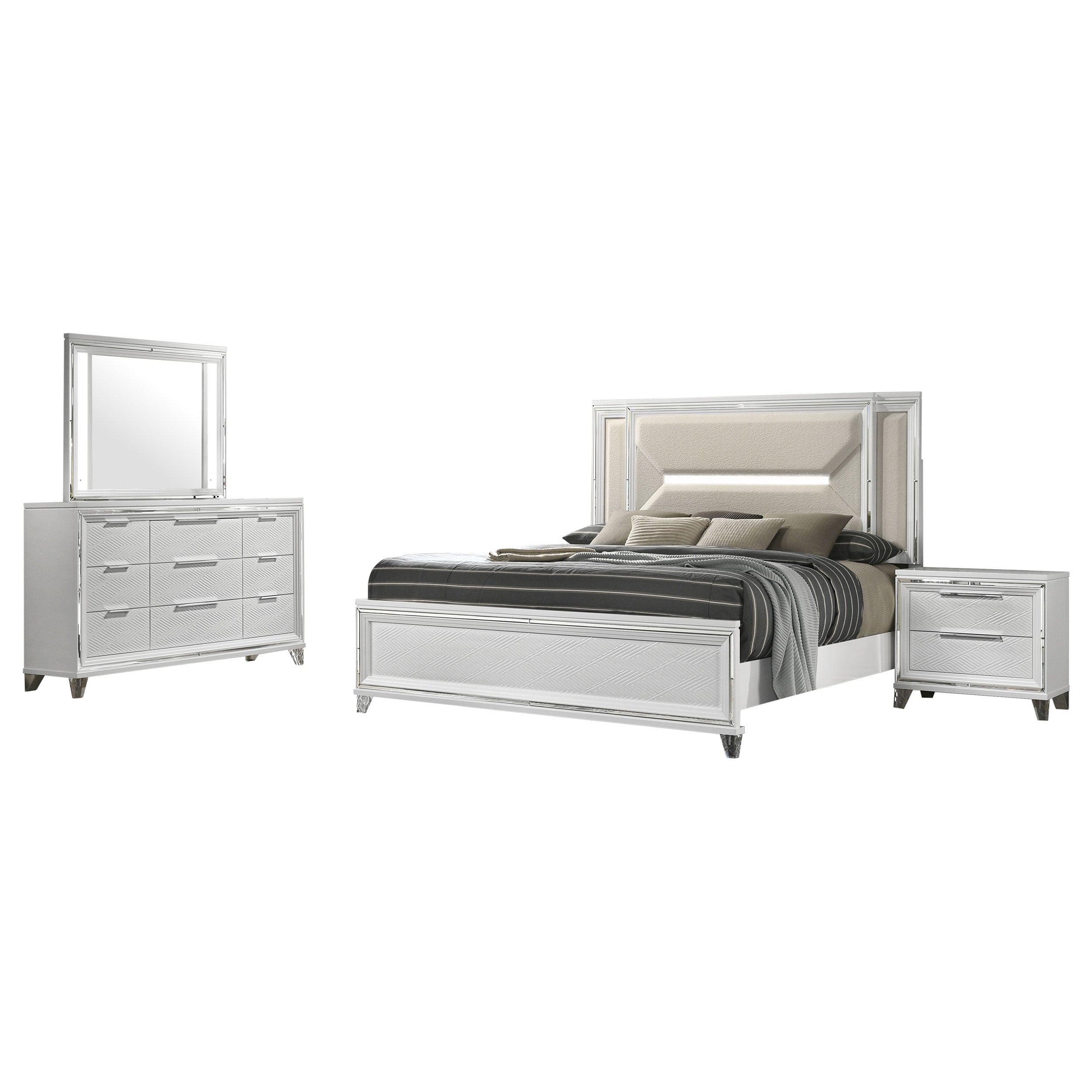 Marmore Bedroom Set White