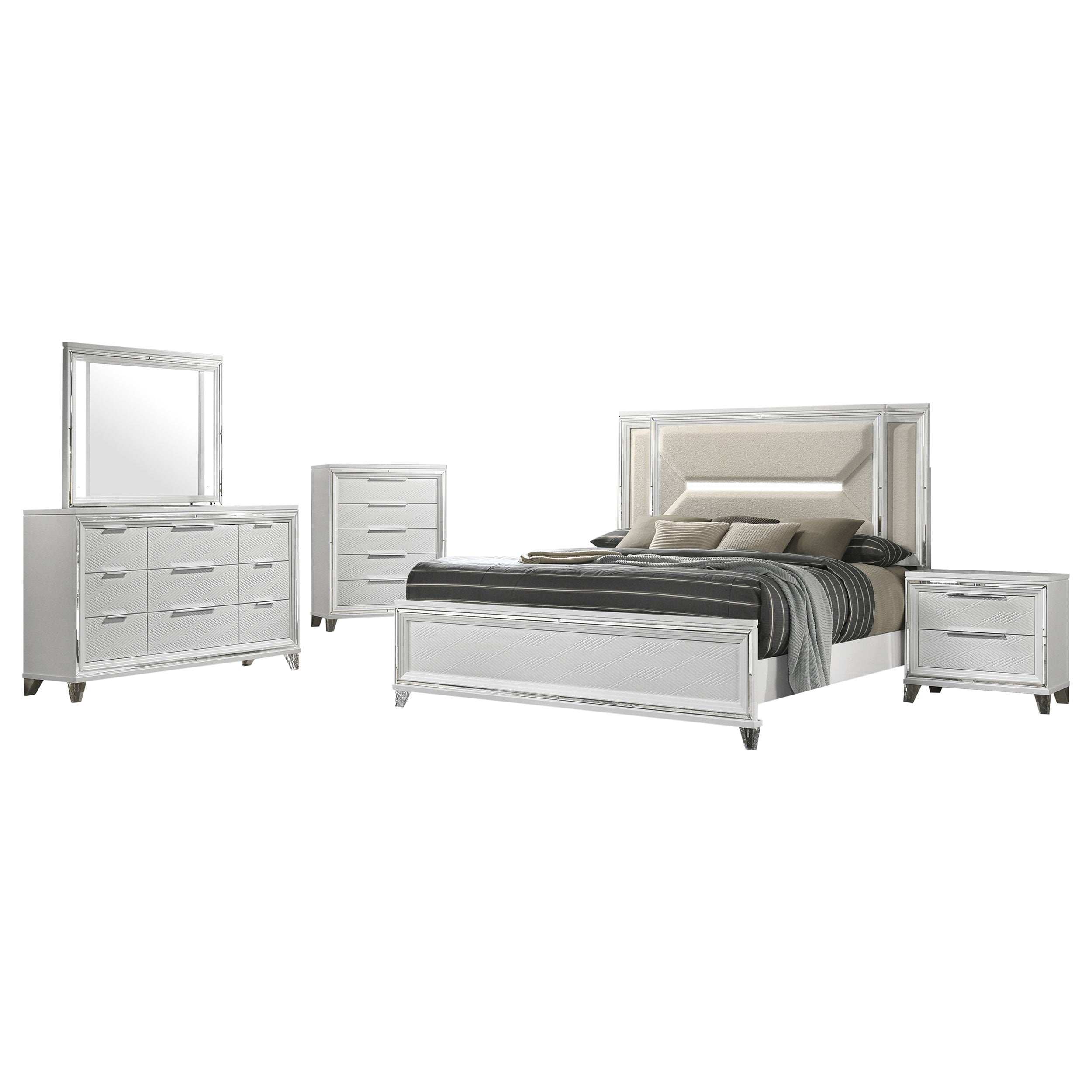 Marmore Bedroom Set White