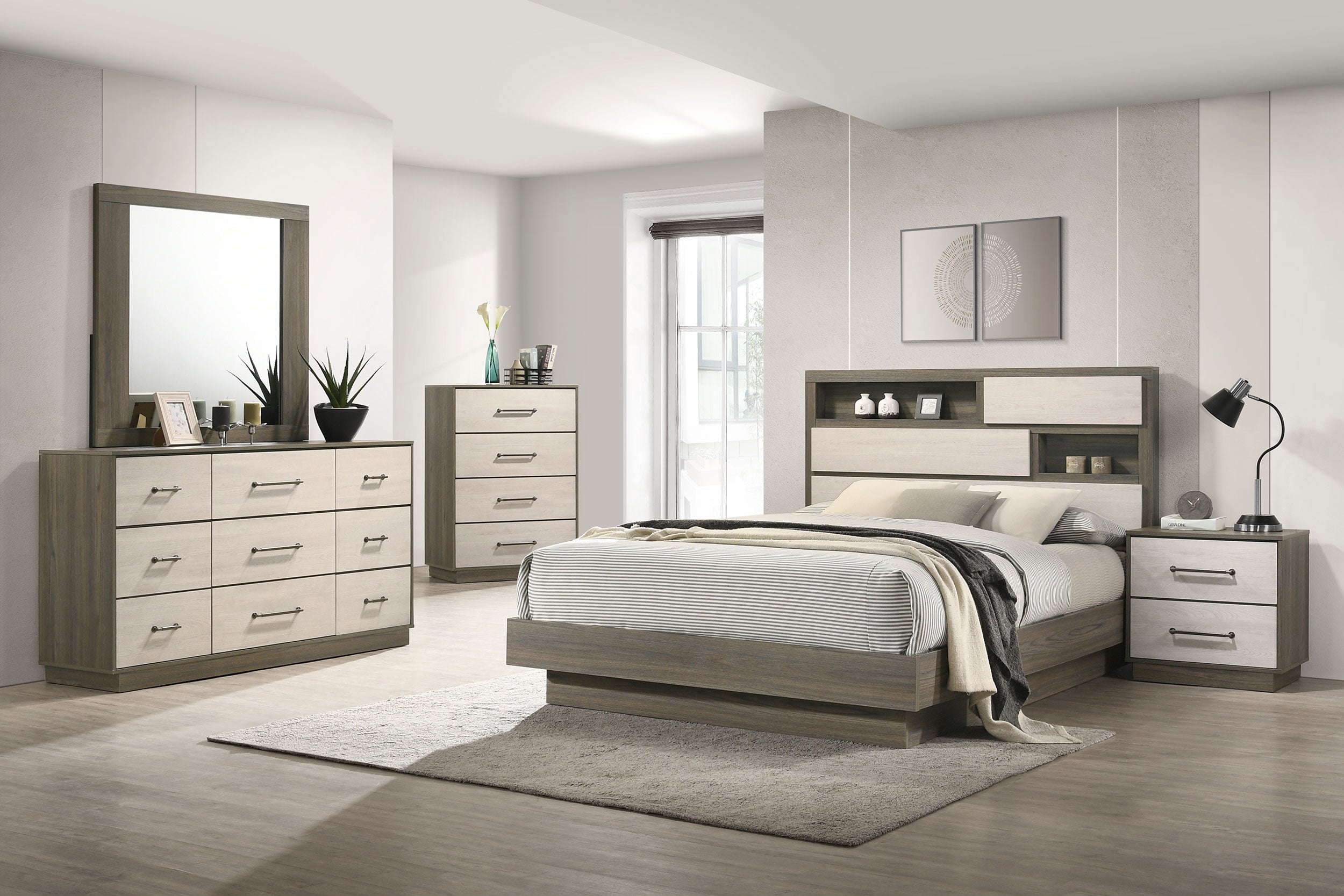 Fenwic Bedroom Set Grey Oak