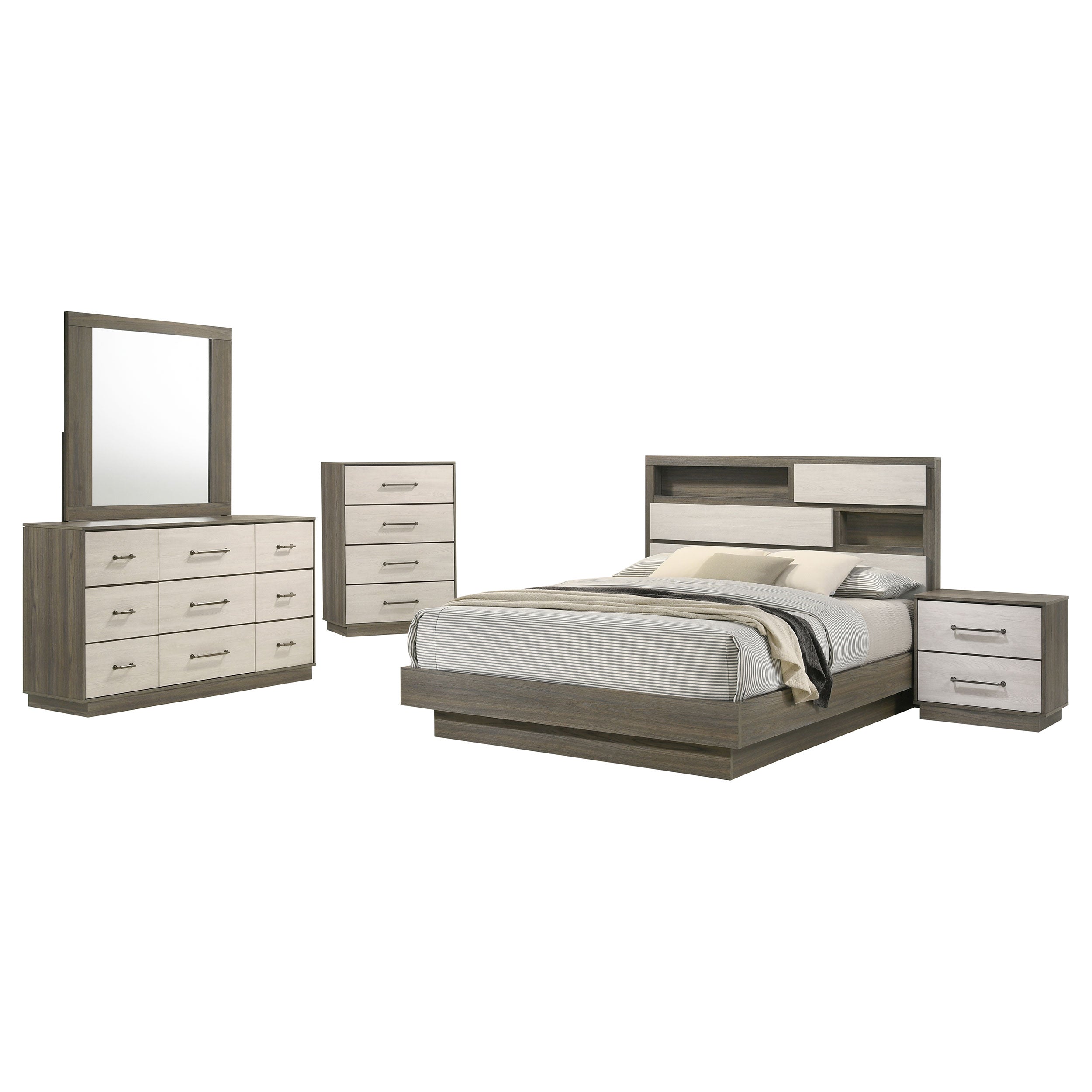 Fenwic Bedroom Set Grey Oak