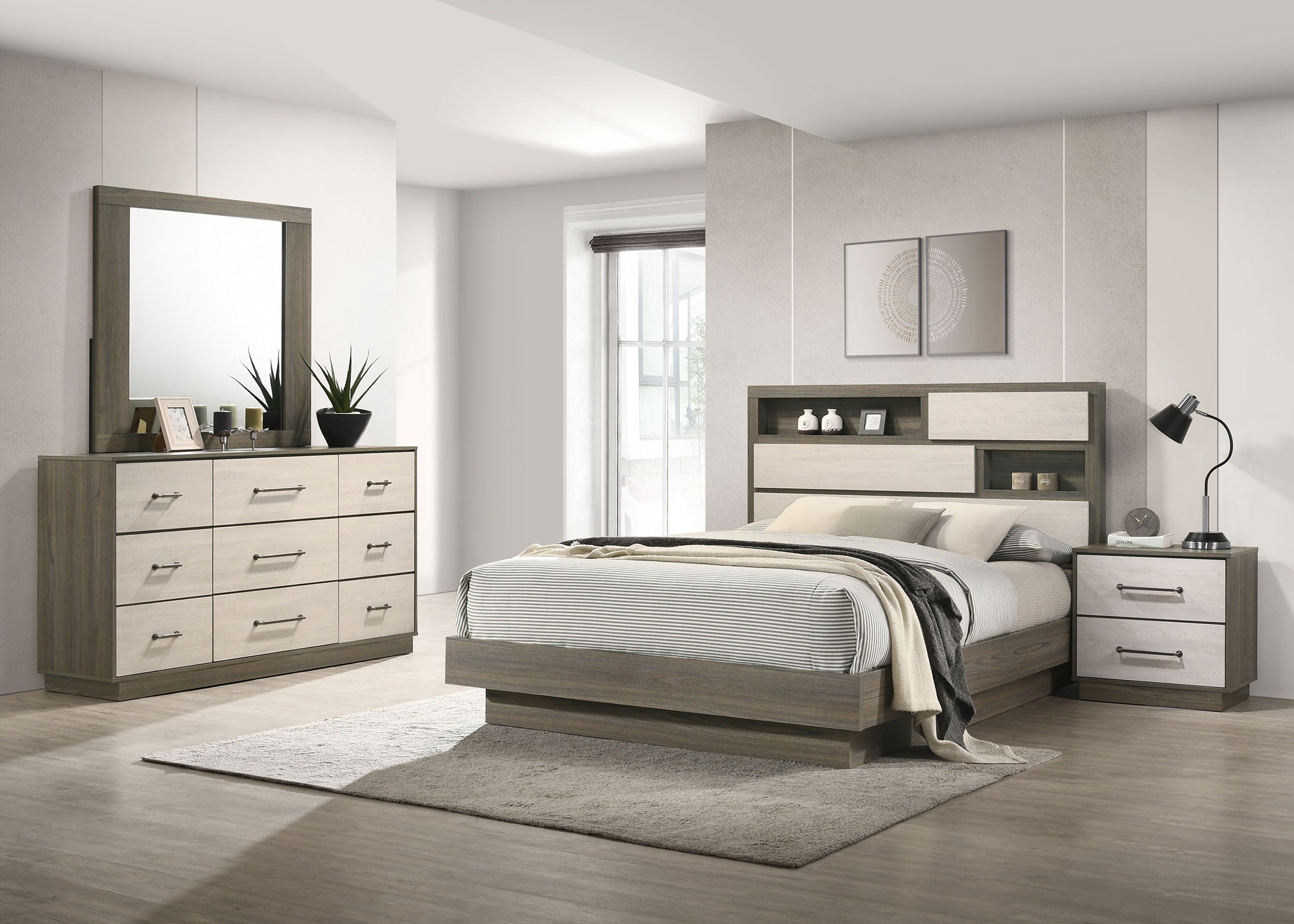 Fenwic Bedroom Set Grey Oak