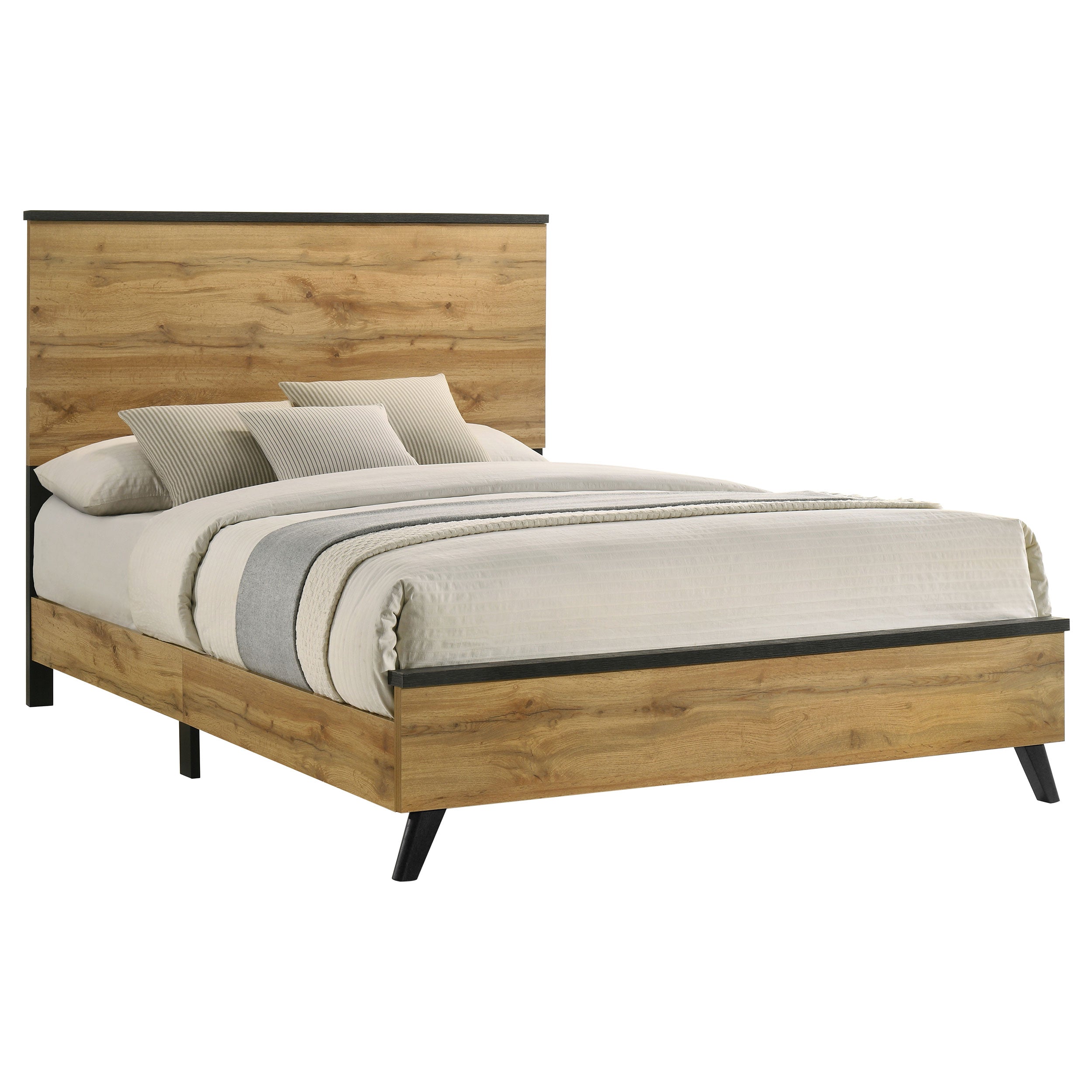 Kauffman Wood Panel Bed Dark Cocoa