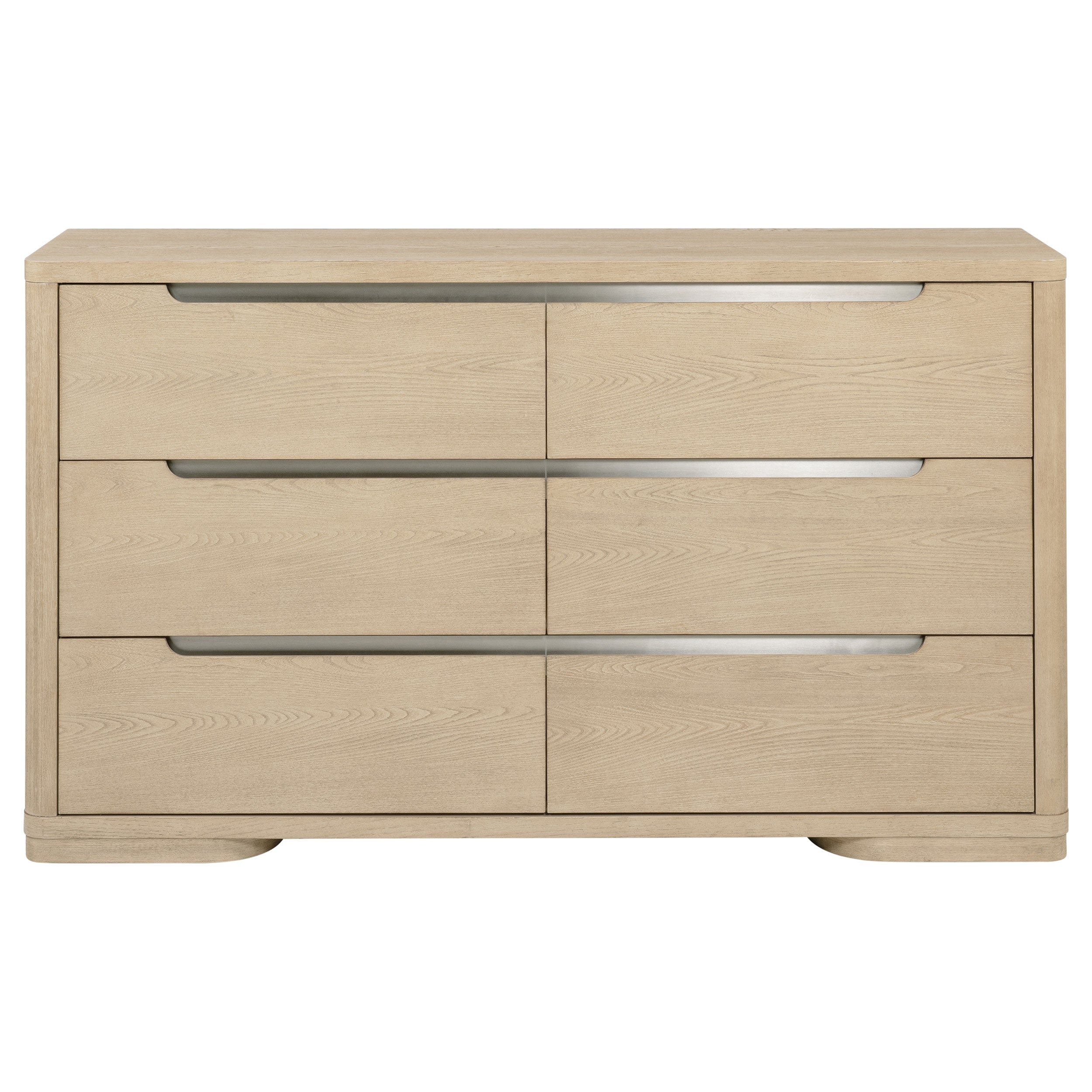Ladera 6-drawer Bedroom Dresser and Mirror Light Elm