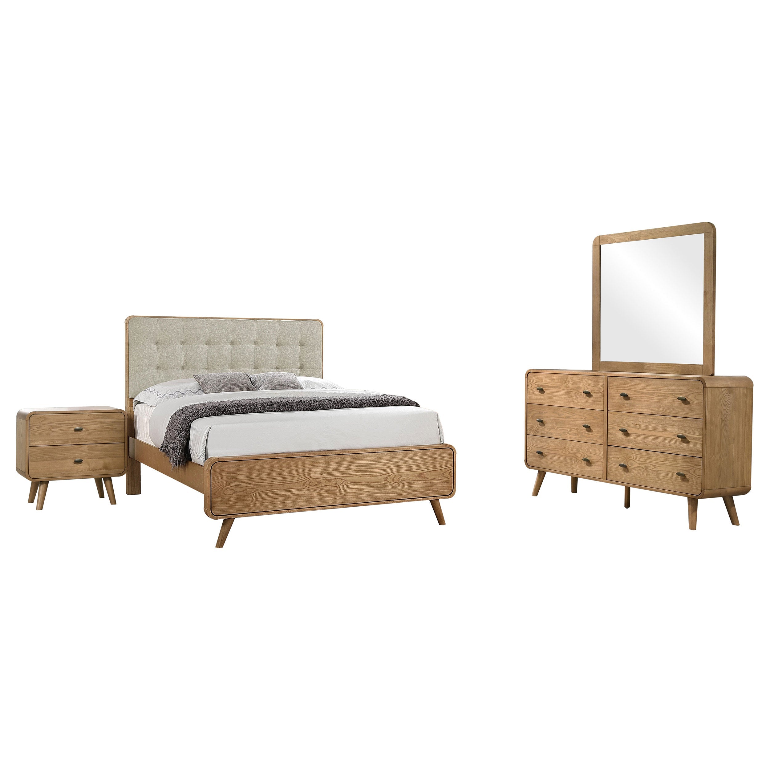 Robyn Bedroom Set Dark Walnut