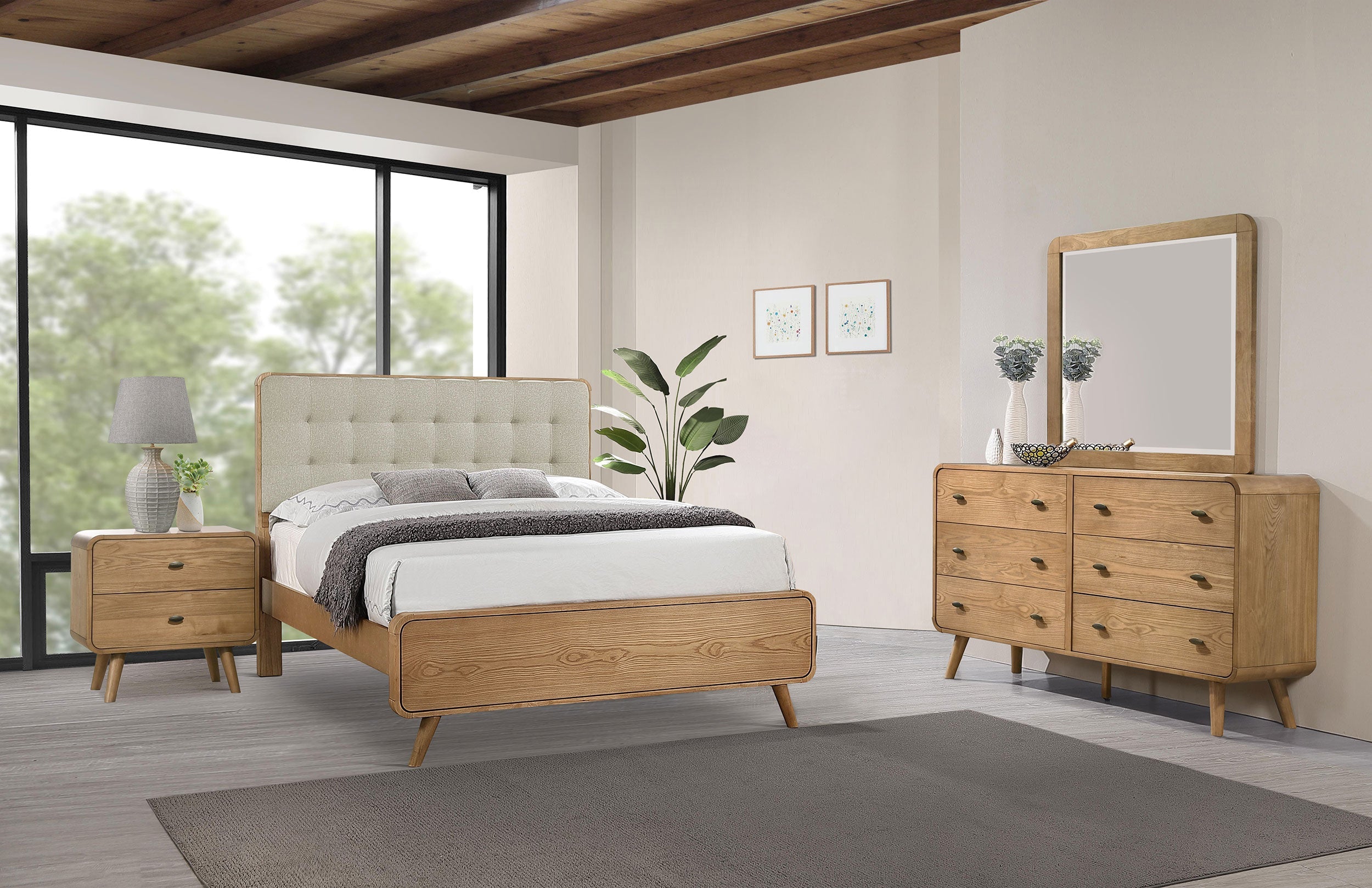 Robyn Bedroom Set Dark Walnut