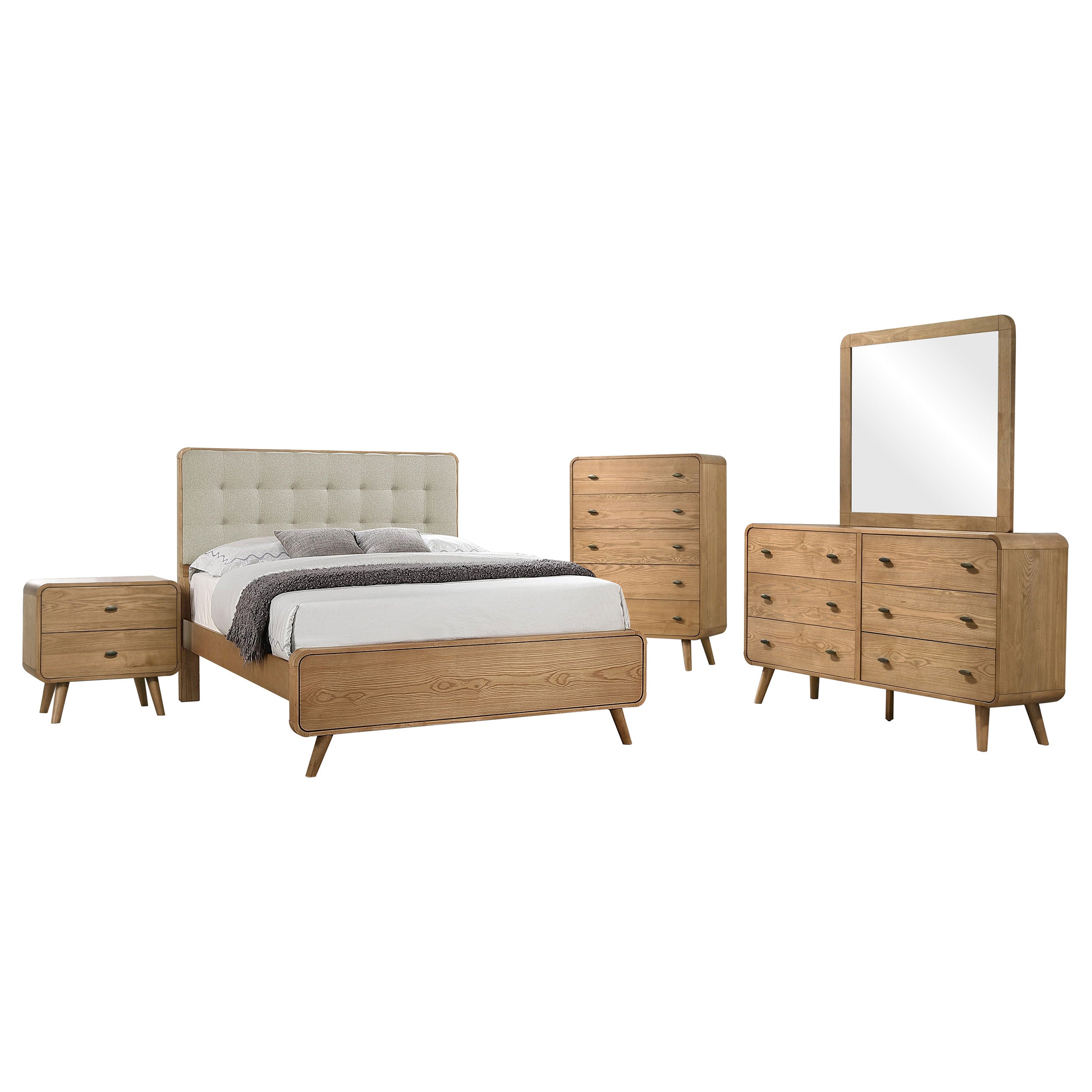 Robyn Bedroom Set Dark Walnut