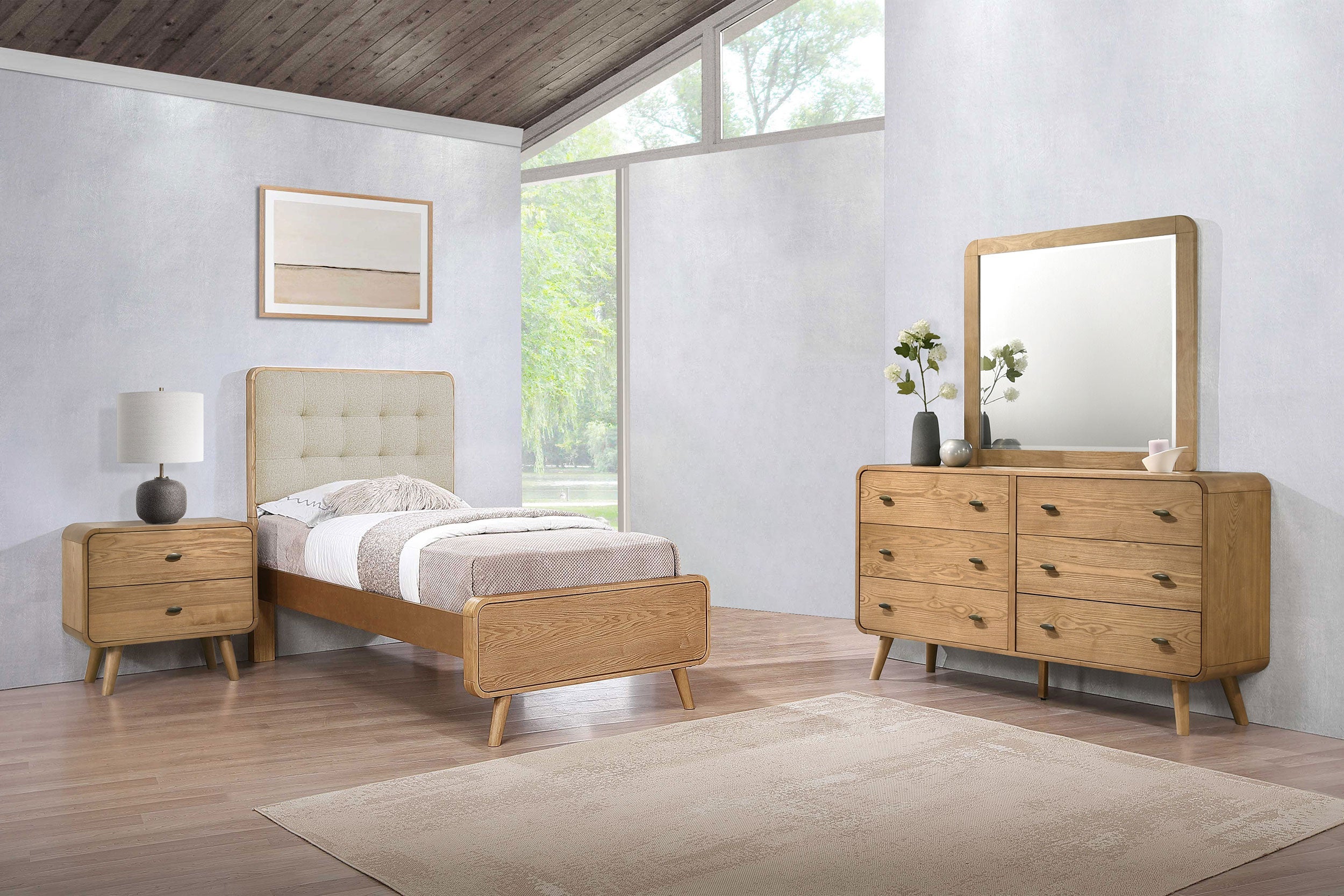 Robyn Bedroom Set Dark Walnut