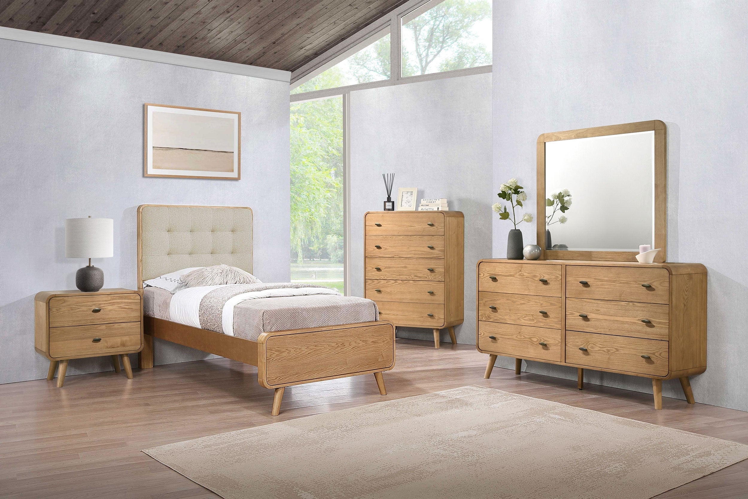 Robyn Bedroom Set Dark Walnut