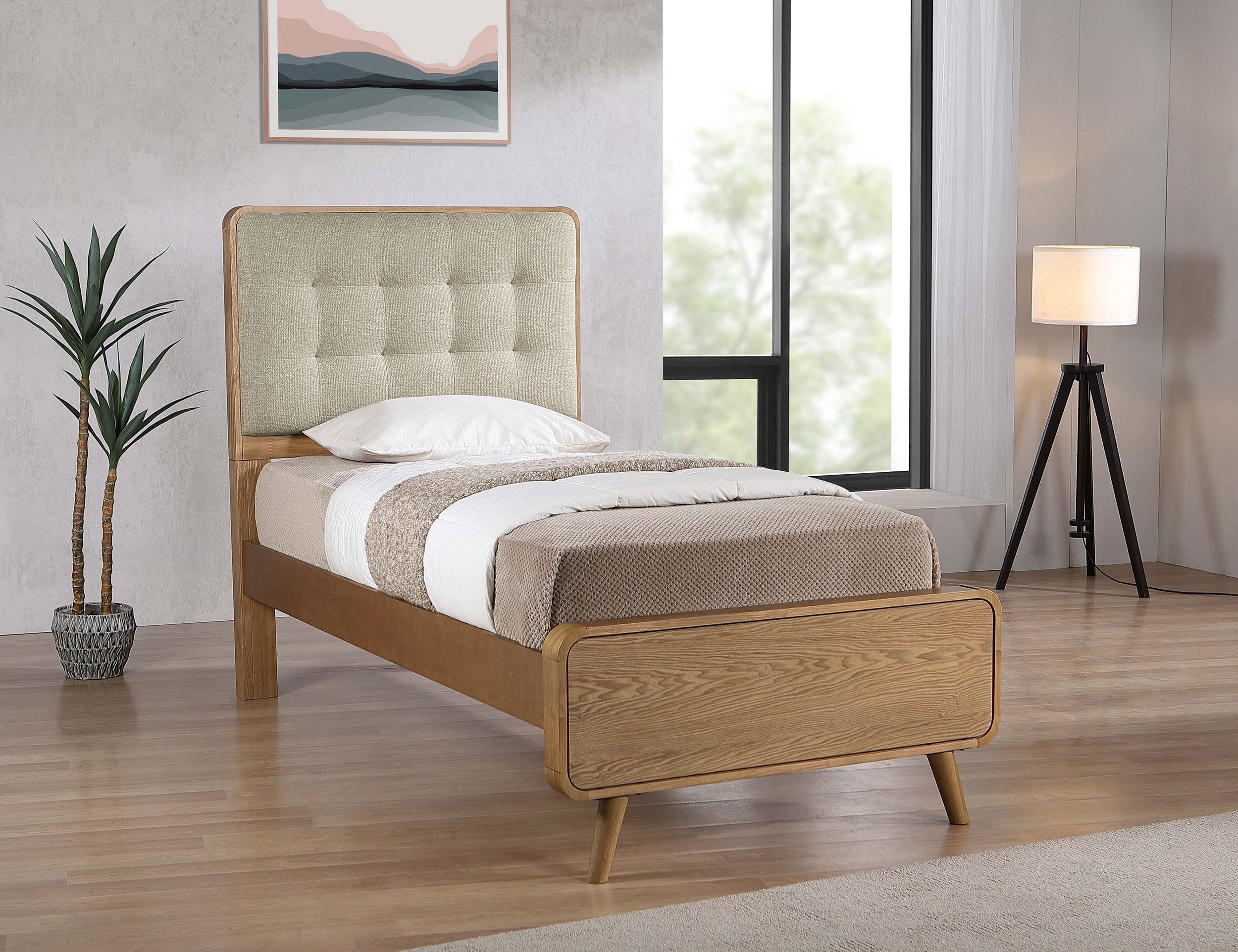 Robyn Wood Platform Bed Dark Walnut