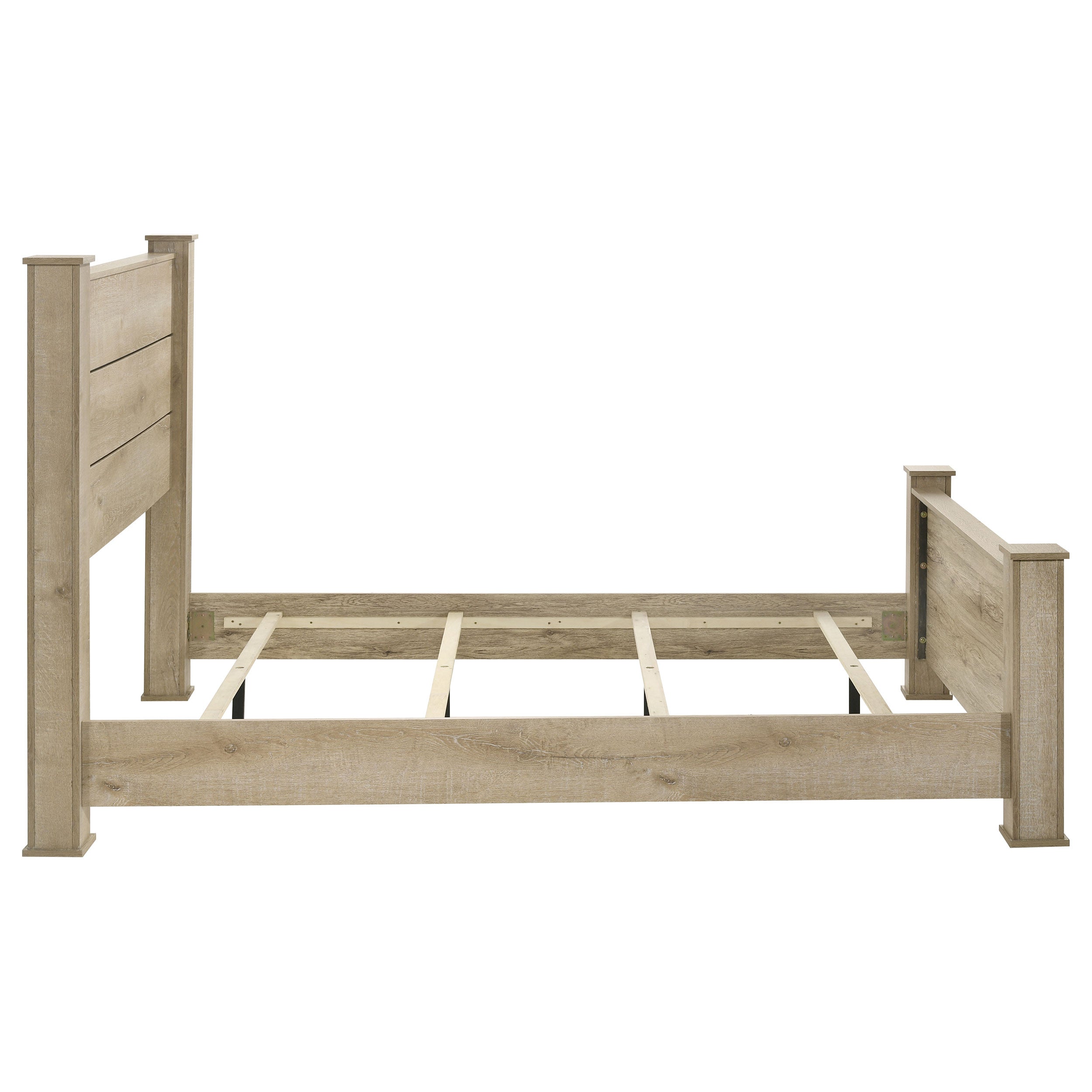 Oakglen 55-inch  Panel Bed Weathered Oak