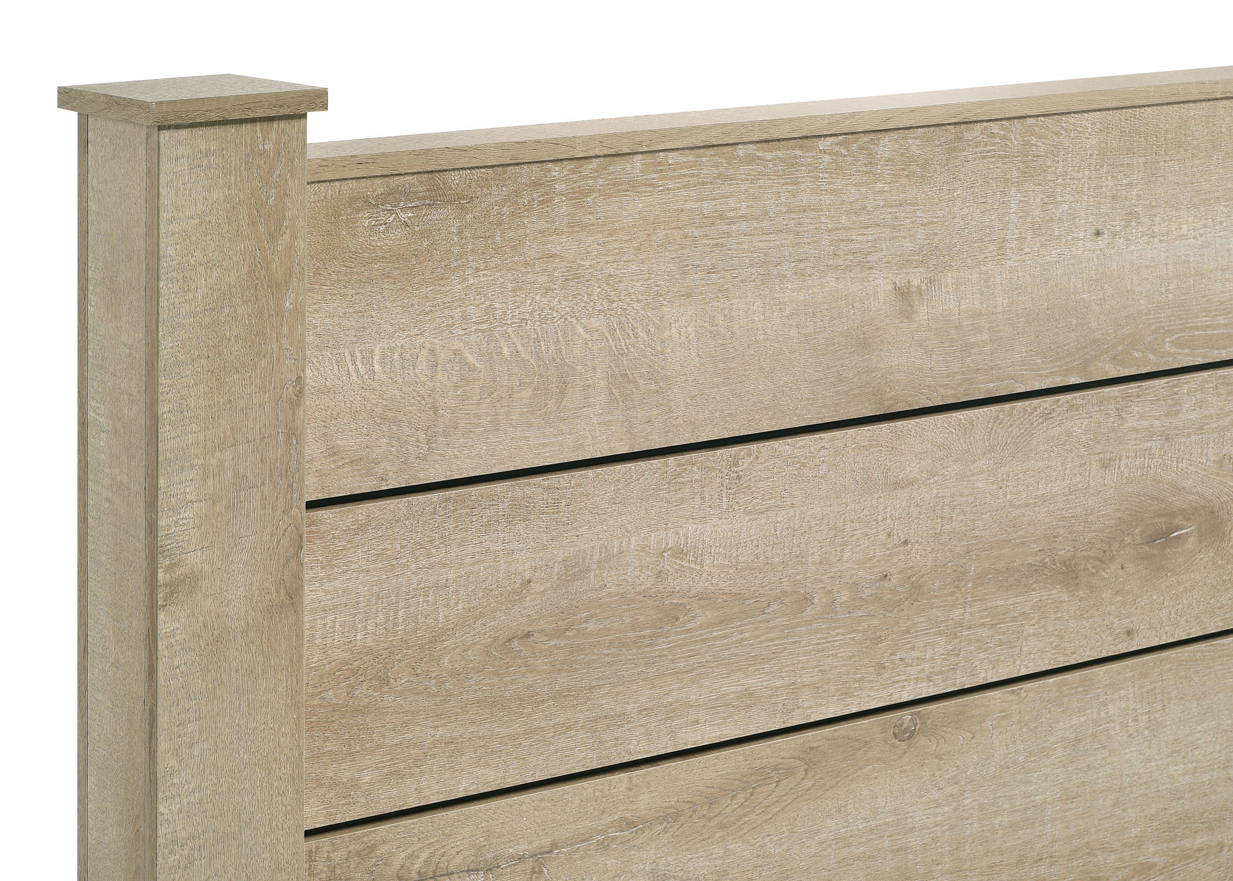 Oakglen 55-inch  Panel Bed Weathered Oak