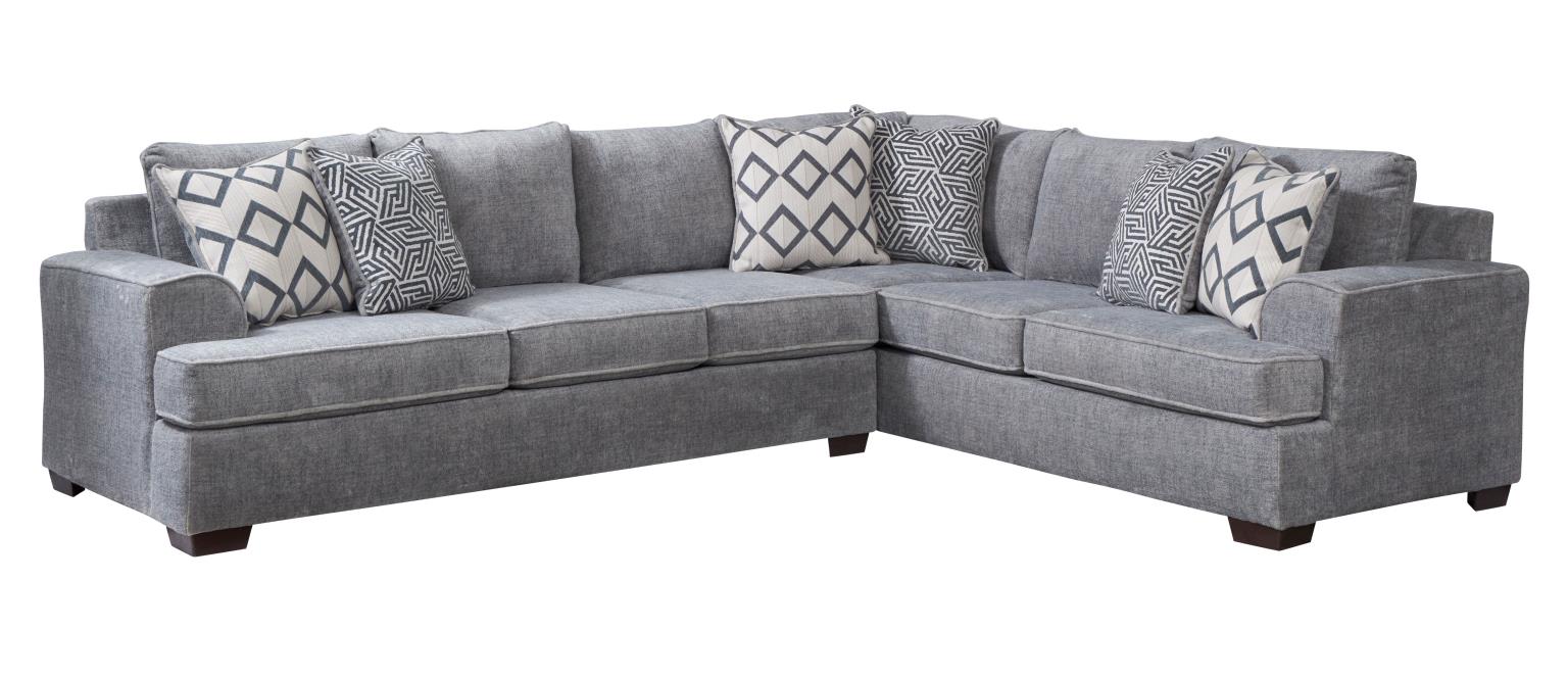 Ritzy Gray Sectional Sofa