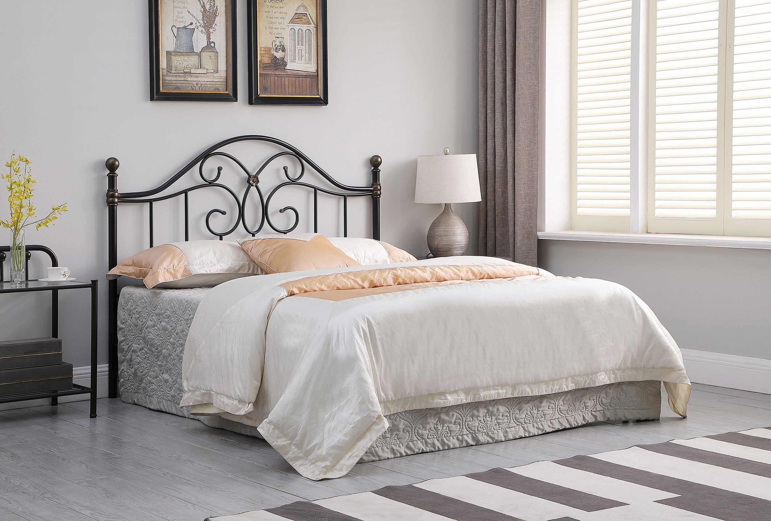 Bailey Metal or Open Frame Headboard Black