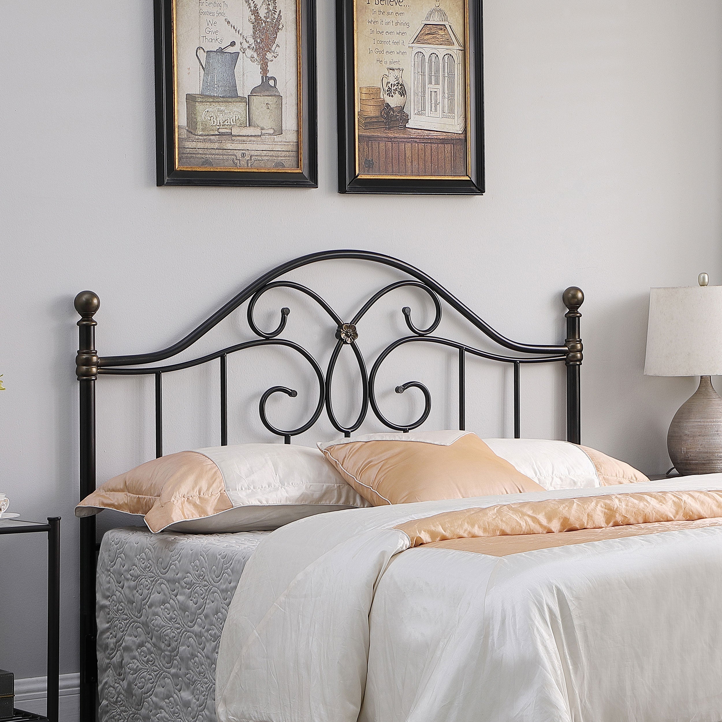 Bailey Metal or Open Frame Headboard Black