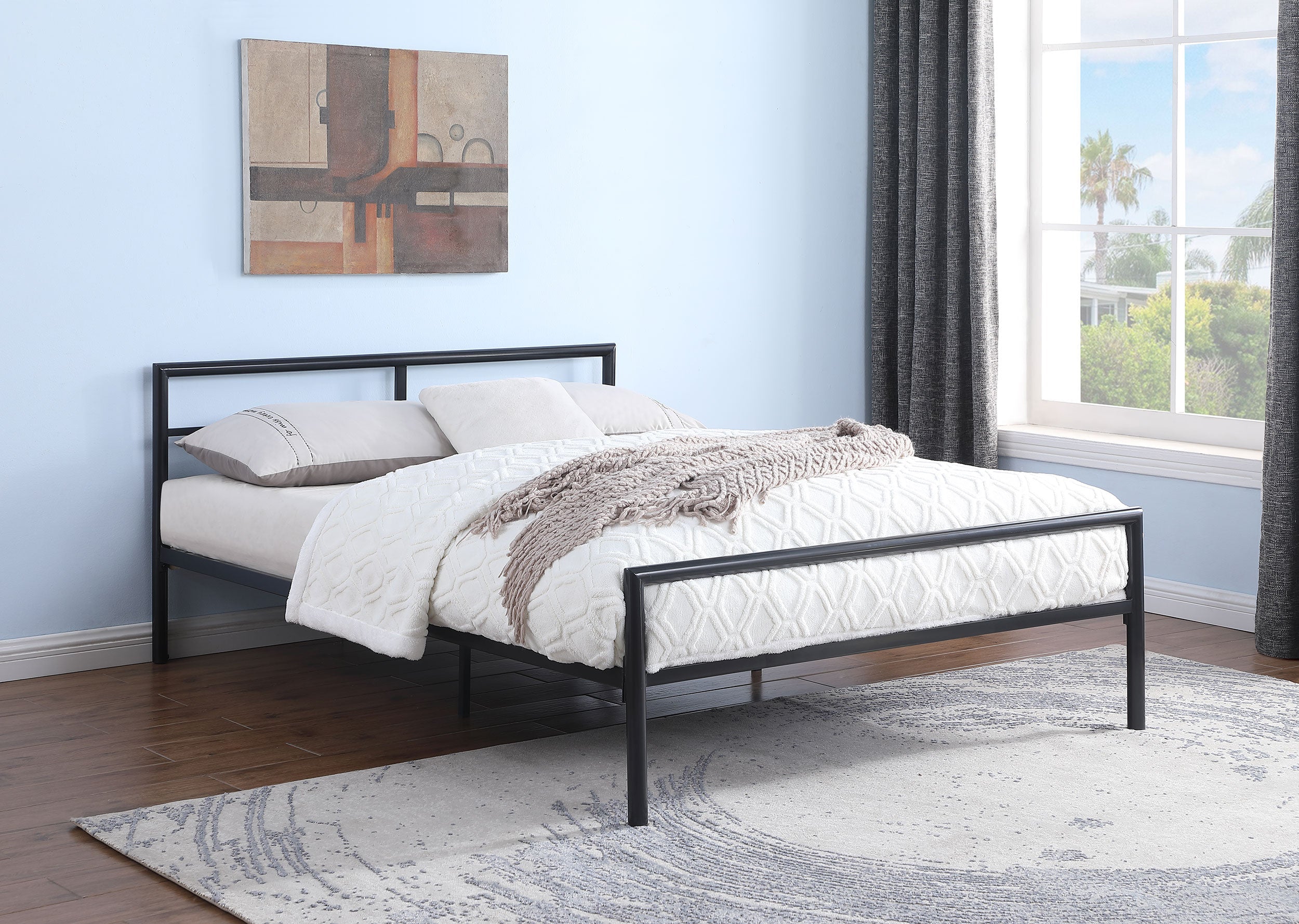 Fisher Metal Open Frame Bed Gunmetal