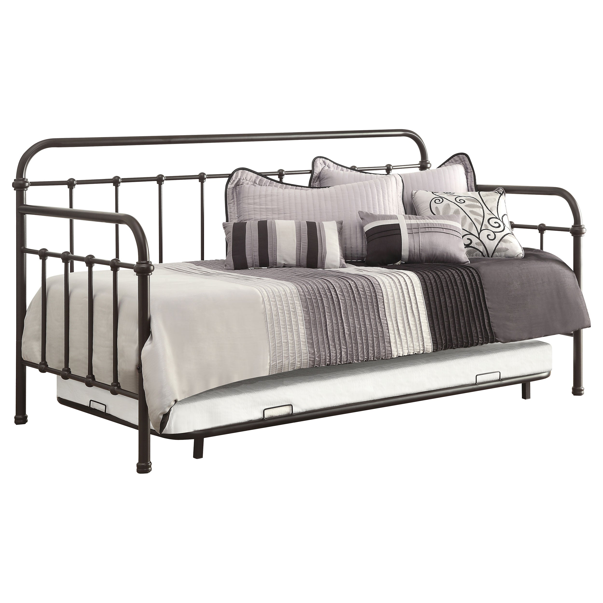 Livingston Metal  Daybed with Trundle Dark Bronze