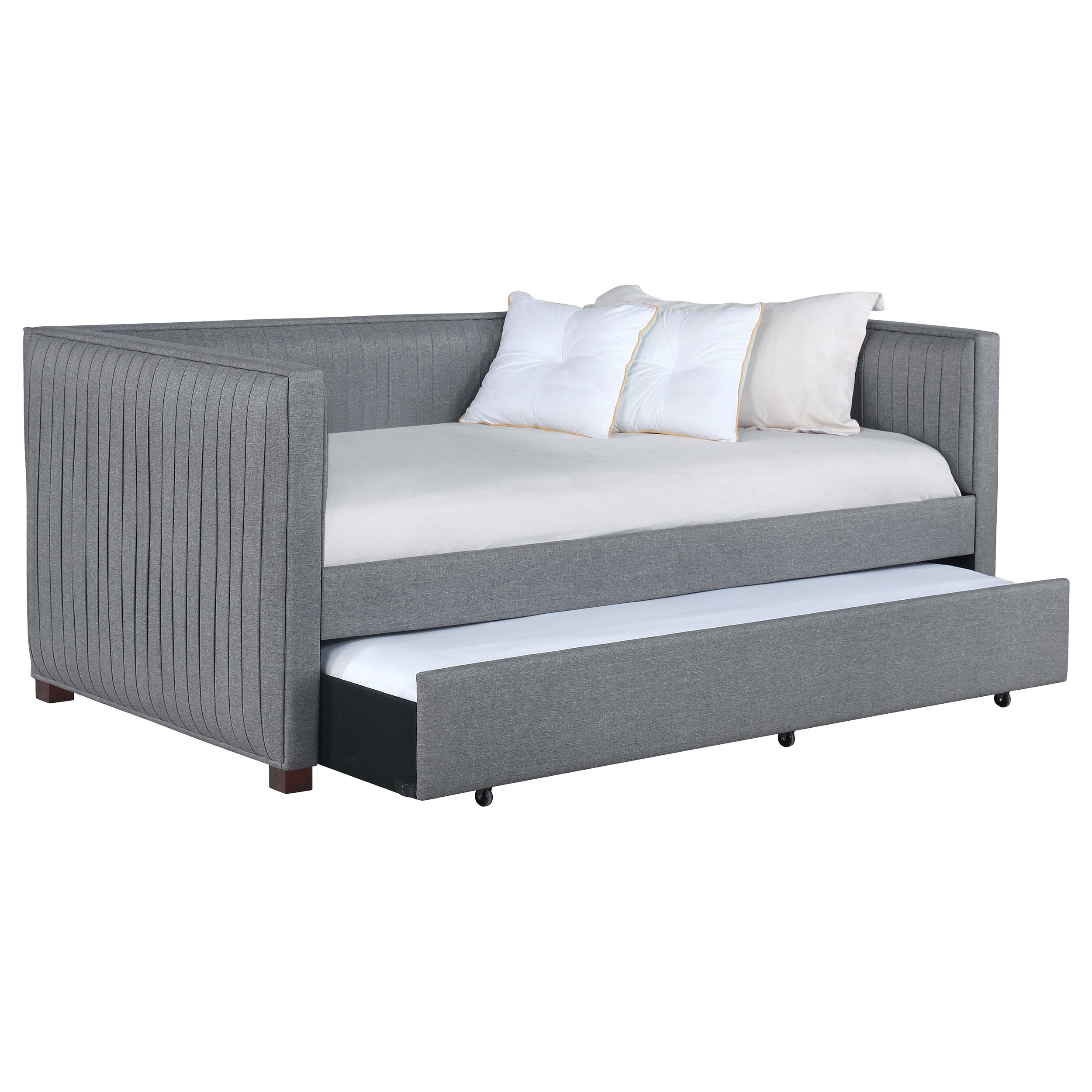 Brodie Upholstered  Daybed with Trundle Grey