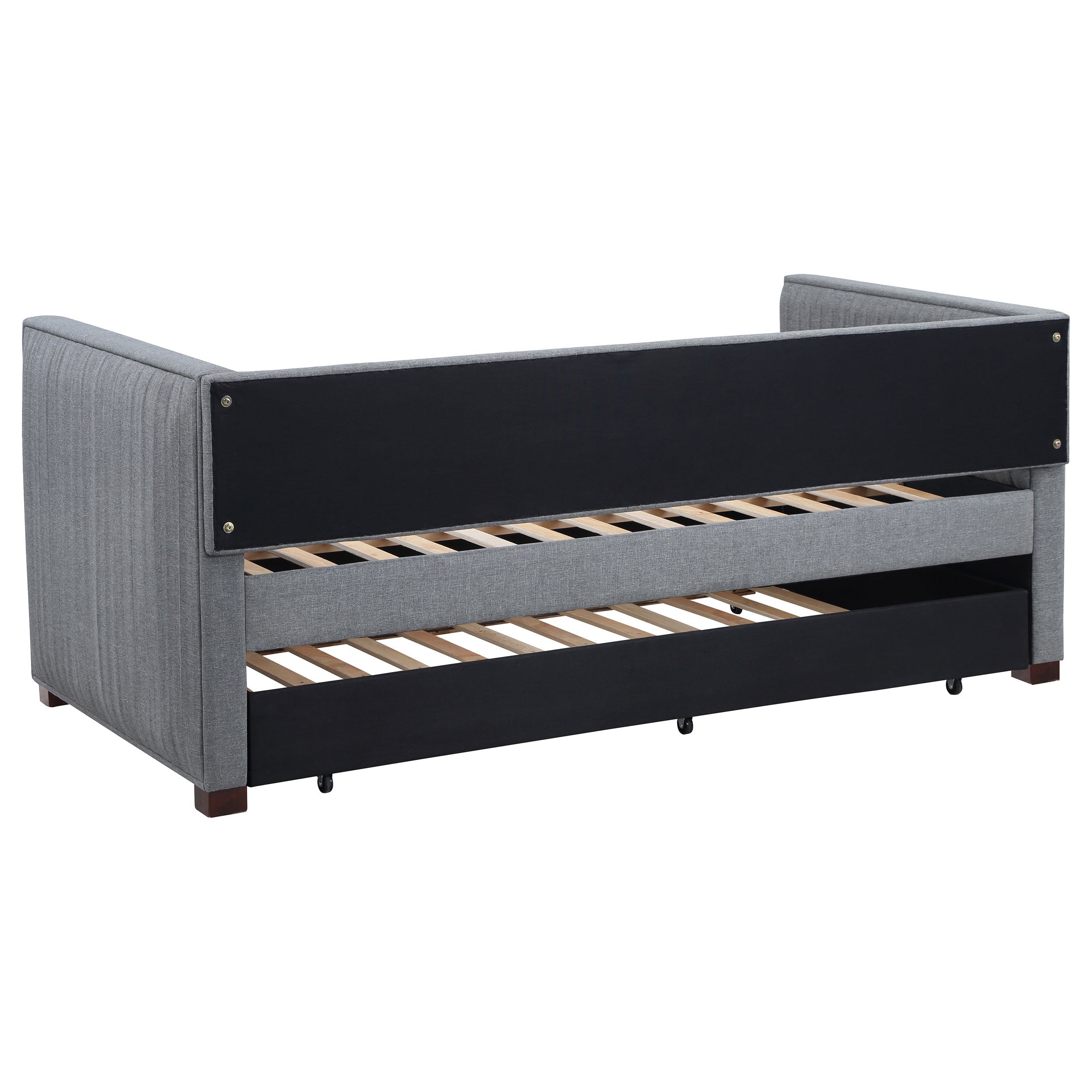 Brodie Upholstered  Daybed with Trundle Grey