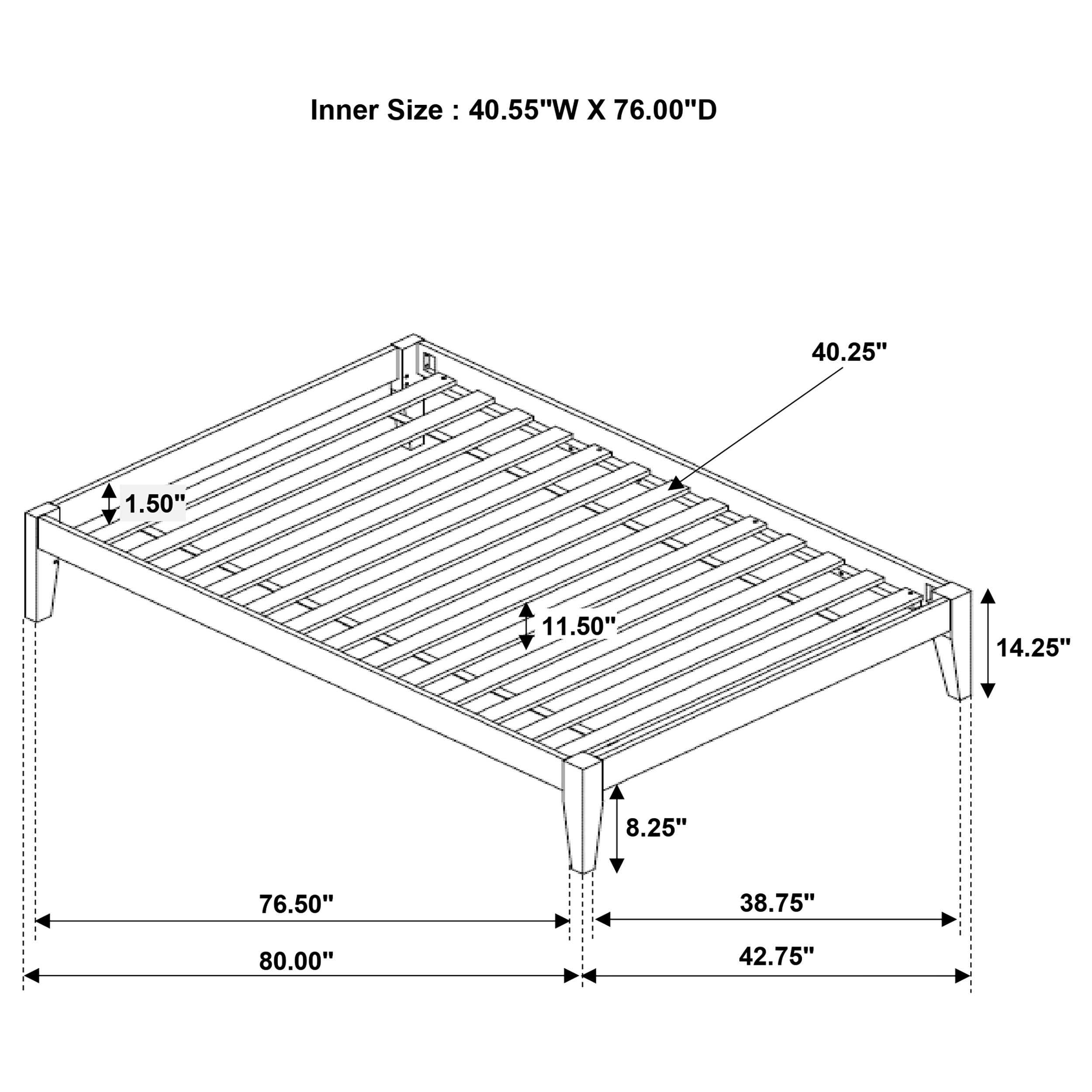 Hounslow Universal Platform Bed Black