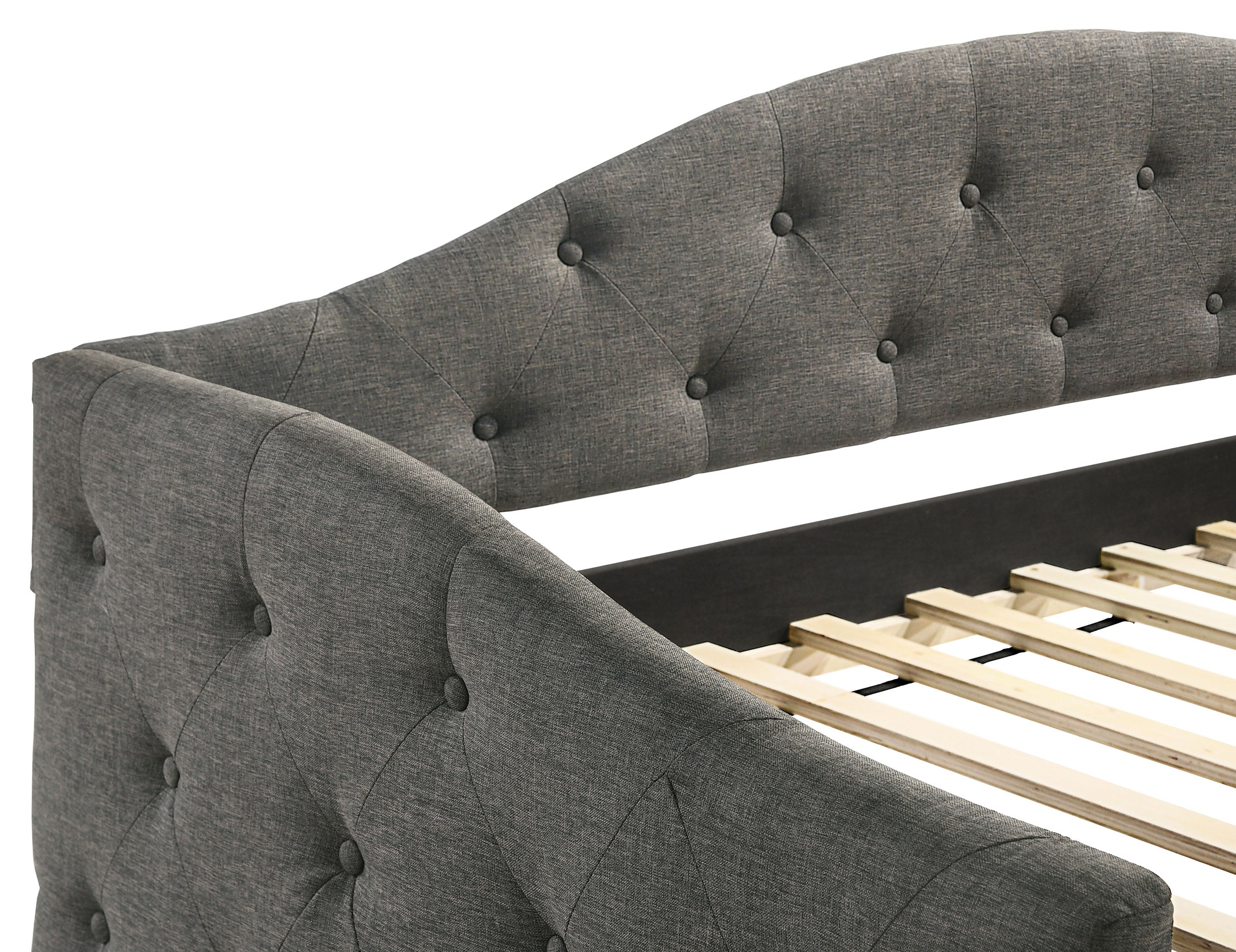 Sadie Upholstered  Daybed with Trundle Grey