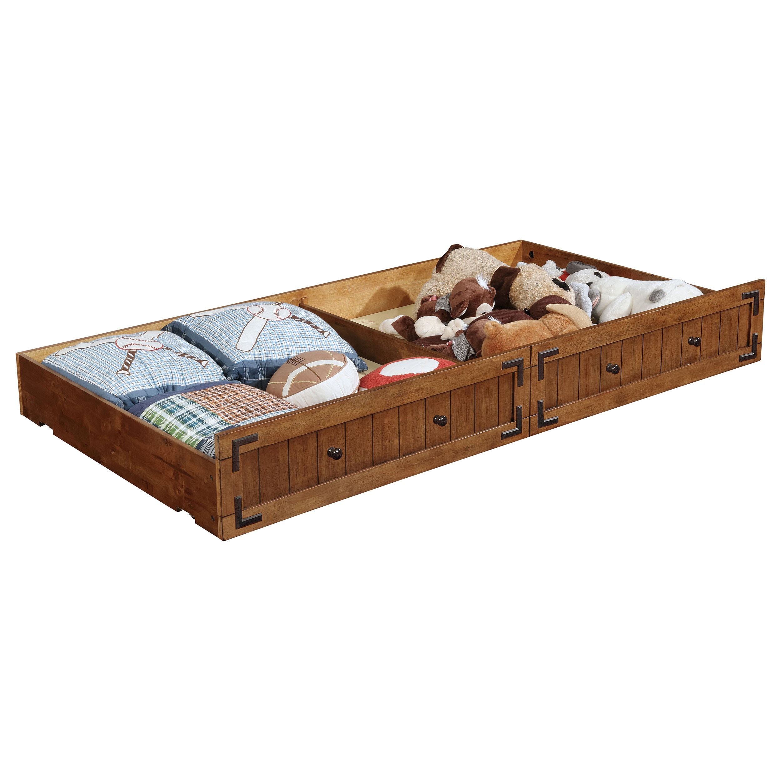 Oakdale Wood  Daybed with Trundle Rustic Honey